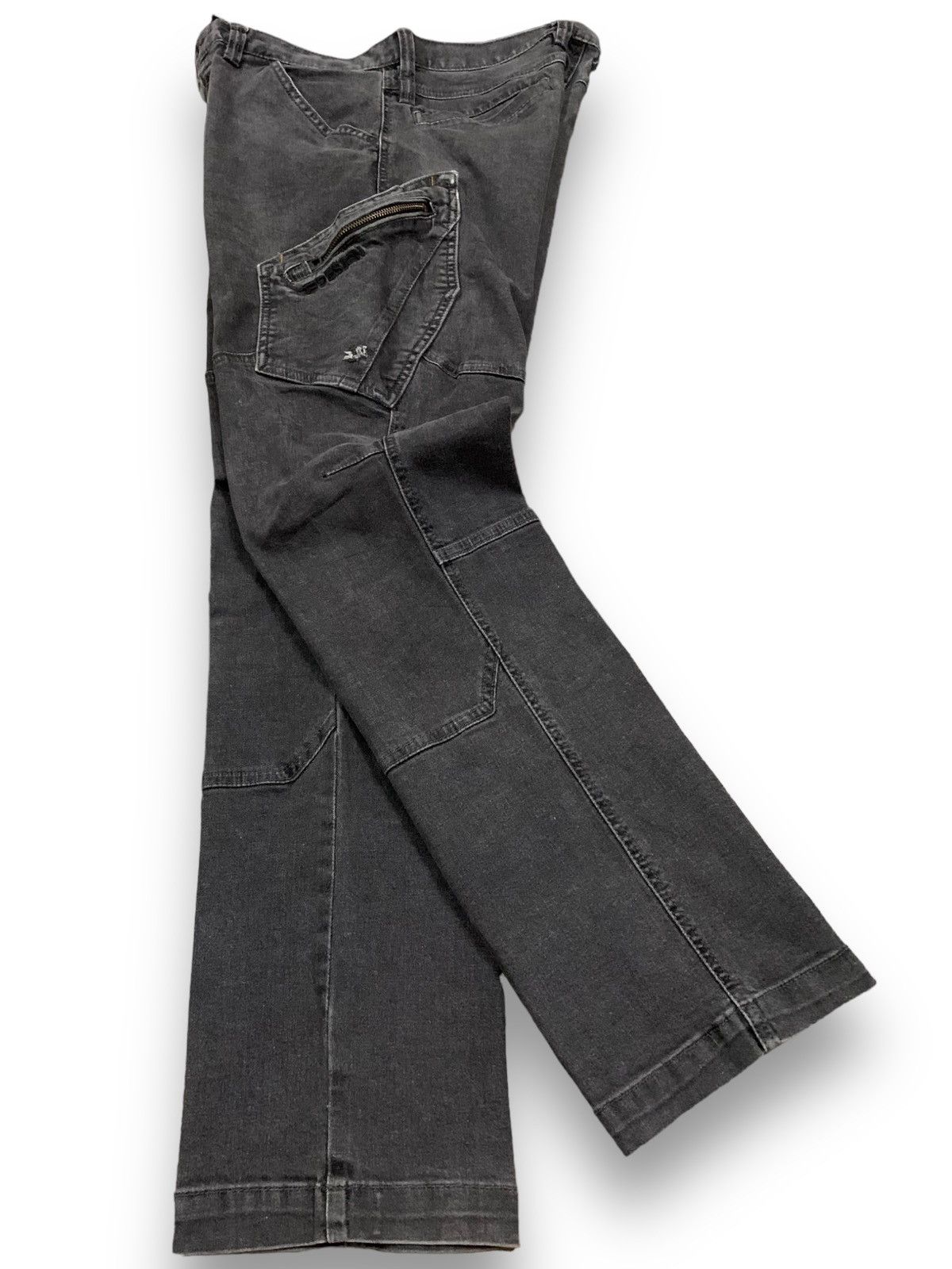POST ARCHIVE FACTION (PAF) Vintage Japanese Brand Double Knee Style Utility Cargo Jeans Size US 33 - 3 Thumbnail