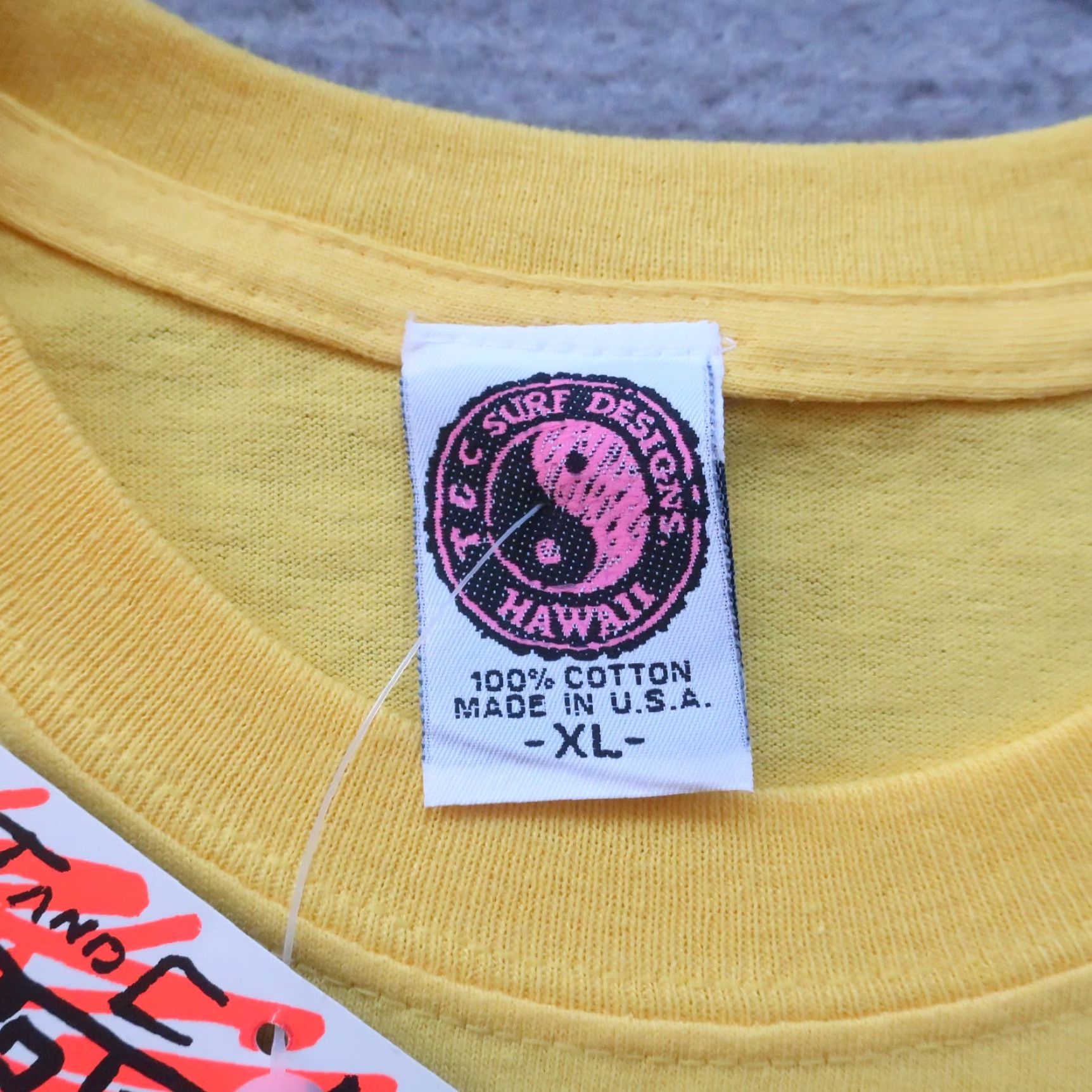 Vintage VINTAGE T&C Surf Shirts Town & Country Tshirt USA Made in USA 80s Men XL Yellow Mens Tshirt 1986 Vintage Size US XL / EU 56 / 4 - 6 Thumbnail