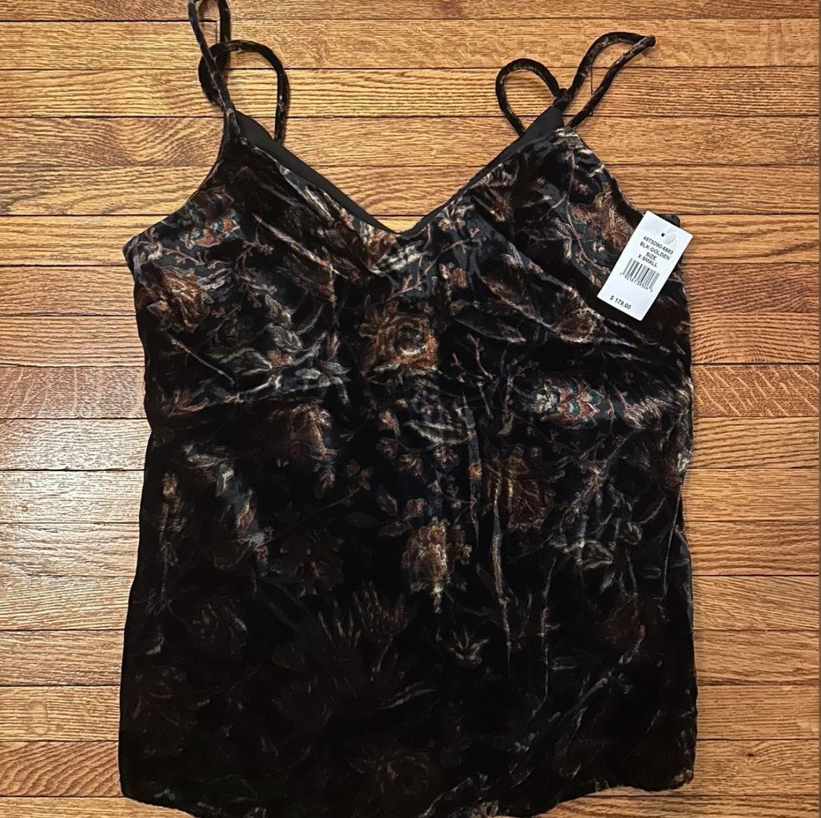 image of Paige Velvet Tank Top in Black, Women's (Size XS)