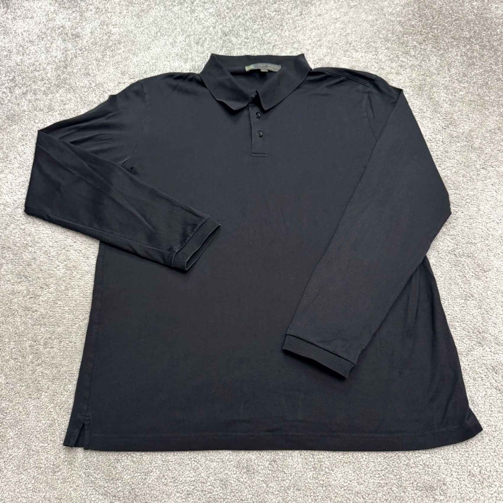 Vintage Robert Barakett Polo Shirt Mens XL Black Classic Preppy Long Sleeve Shirt Size US XL / EU 56 / 4 - 2 Thumbnail