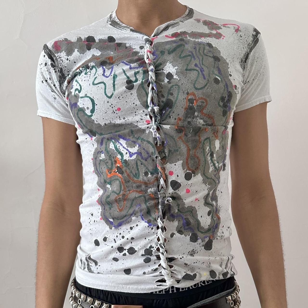 Hanes ASTROBOI* 'Multicolor' White Braided Graphic T-shirt -Medium Size US M / EU 48-50 / 2 - 2 Thumbnail