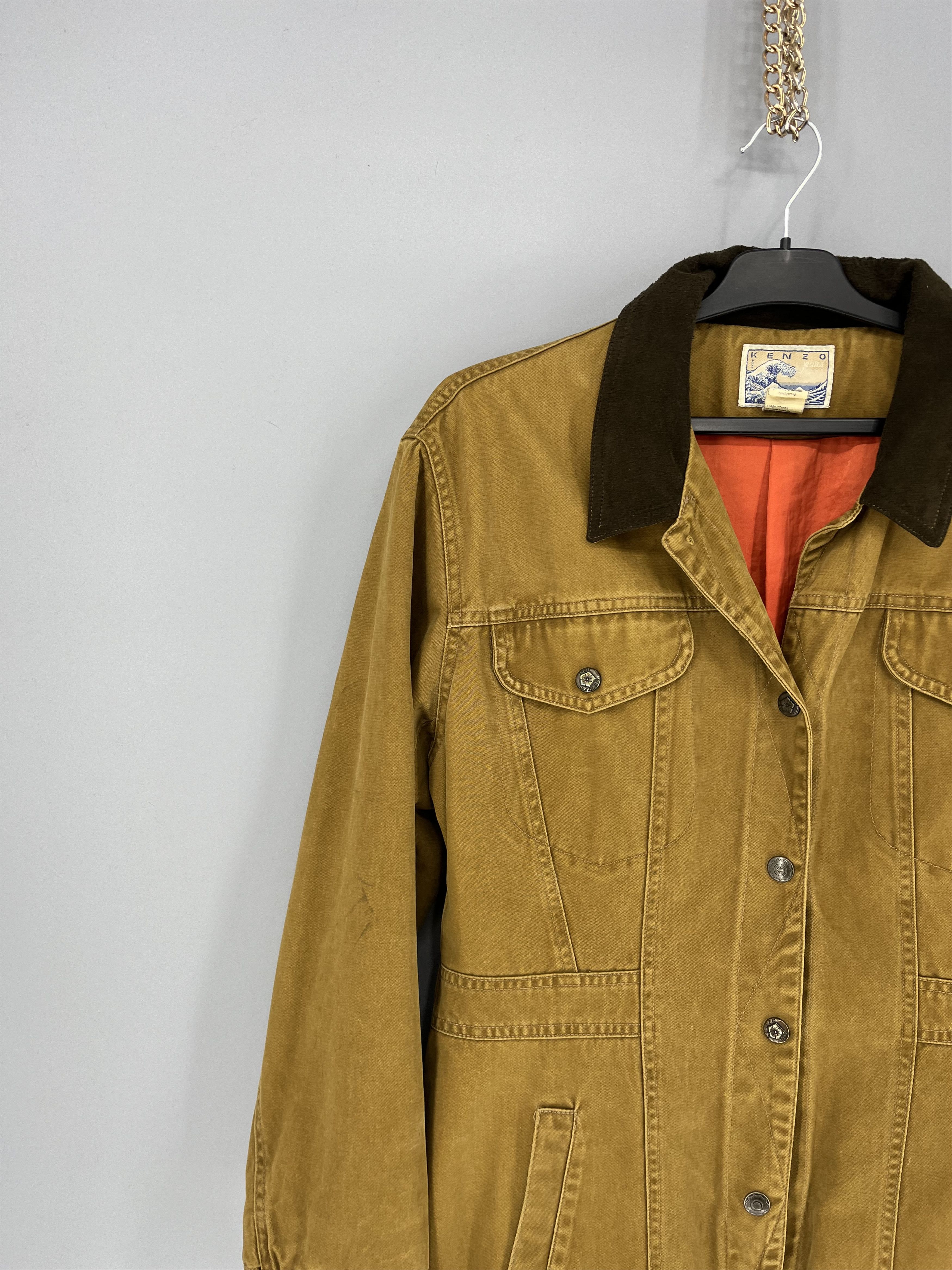 Japanese Brand Vintage 1990s KENZO JEANS Women's Jacket Made In France Size L / US 10 / IT 46 - 4 Thumbnail