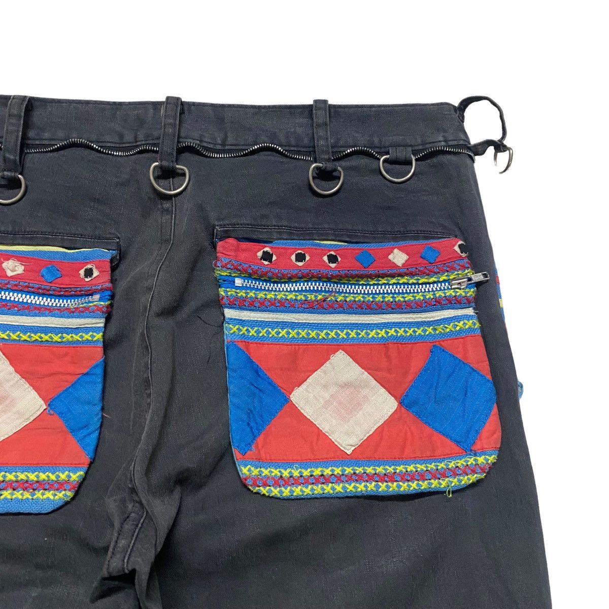 Undercover SS03 Undercover Scab Ethnic Patchwork Flare Pants Size US 29 - 12 Thumbnail