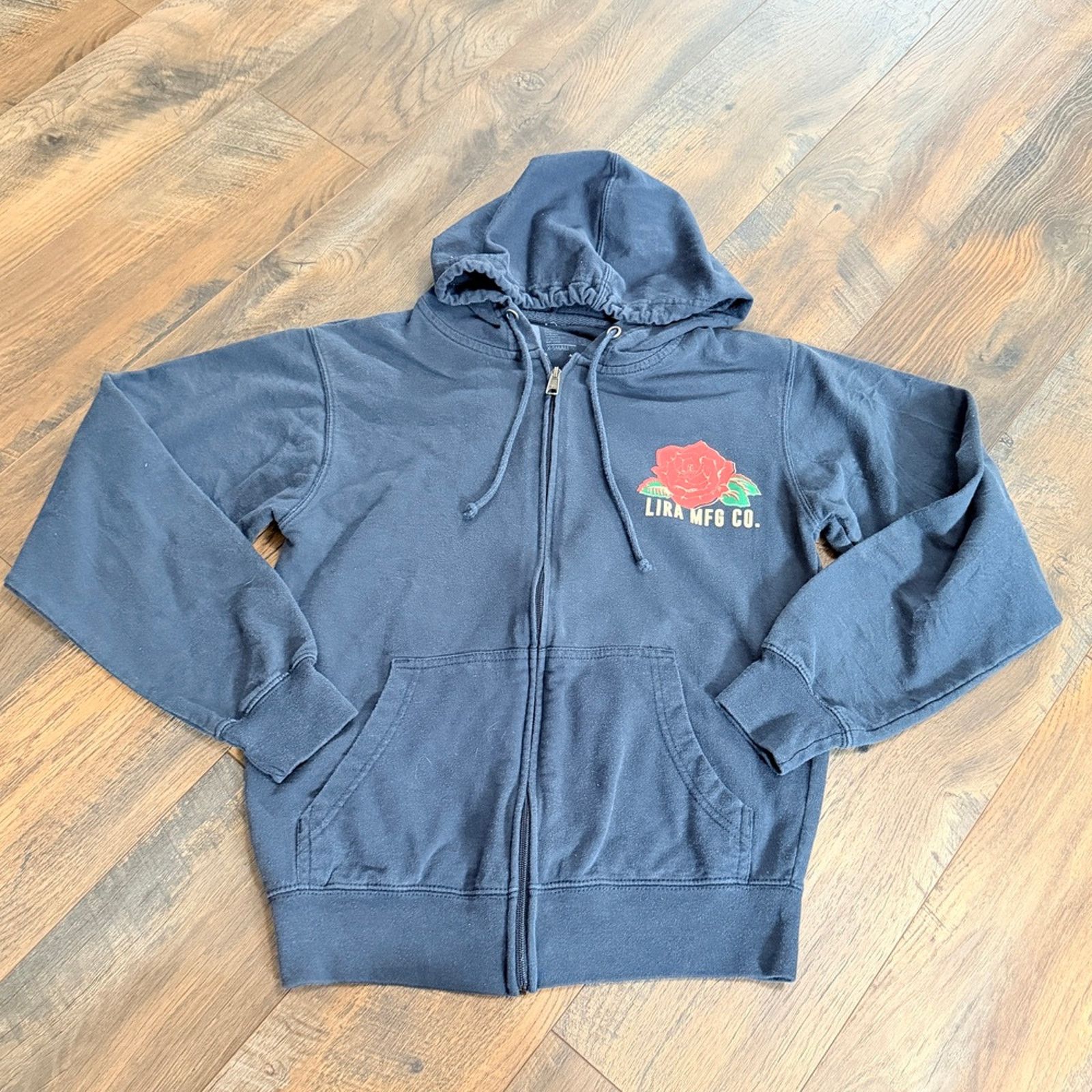 Lira Lira MFG Co. red rose graphic zip up hooded sweater xsmall Size US XS / EU 42 / 0 - 2 Thumbnail