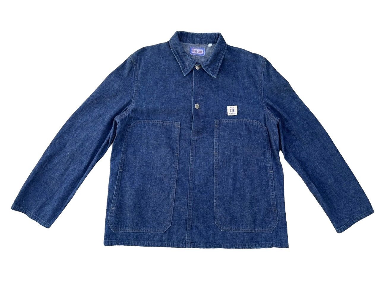 Blue Blue Japan VTG Blue Blue Japan Indigo Blue Pull Over Denim Jacket Shirt Size US M / EU 48-50 / 2 - 1 Thumbnail