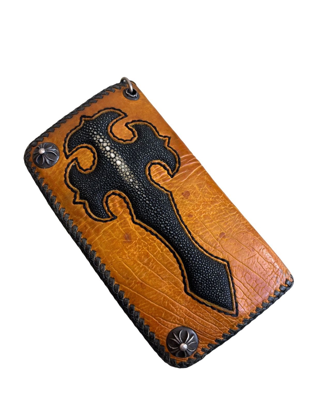 Genuine Leather Leather Craft Stingray Cross 925 CH Logo Snap Long Wallets Size ONE SIZE - 3 Thumbnail