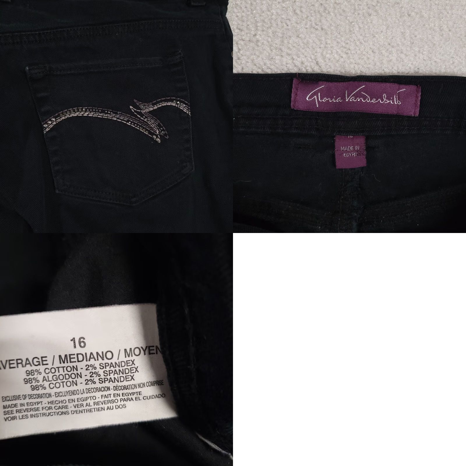 Gloria Vanderbilt Gloria Vanderbilt Jeans Women's 16 Denim High-Rise Stretch Straight Blue 38x29 Regular Mens Girls Womens Size 38" / US 16 / IT 52 - 9 Thumbnail