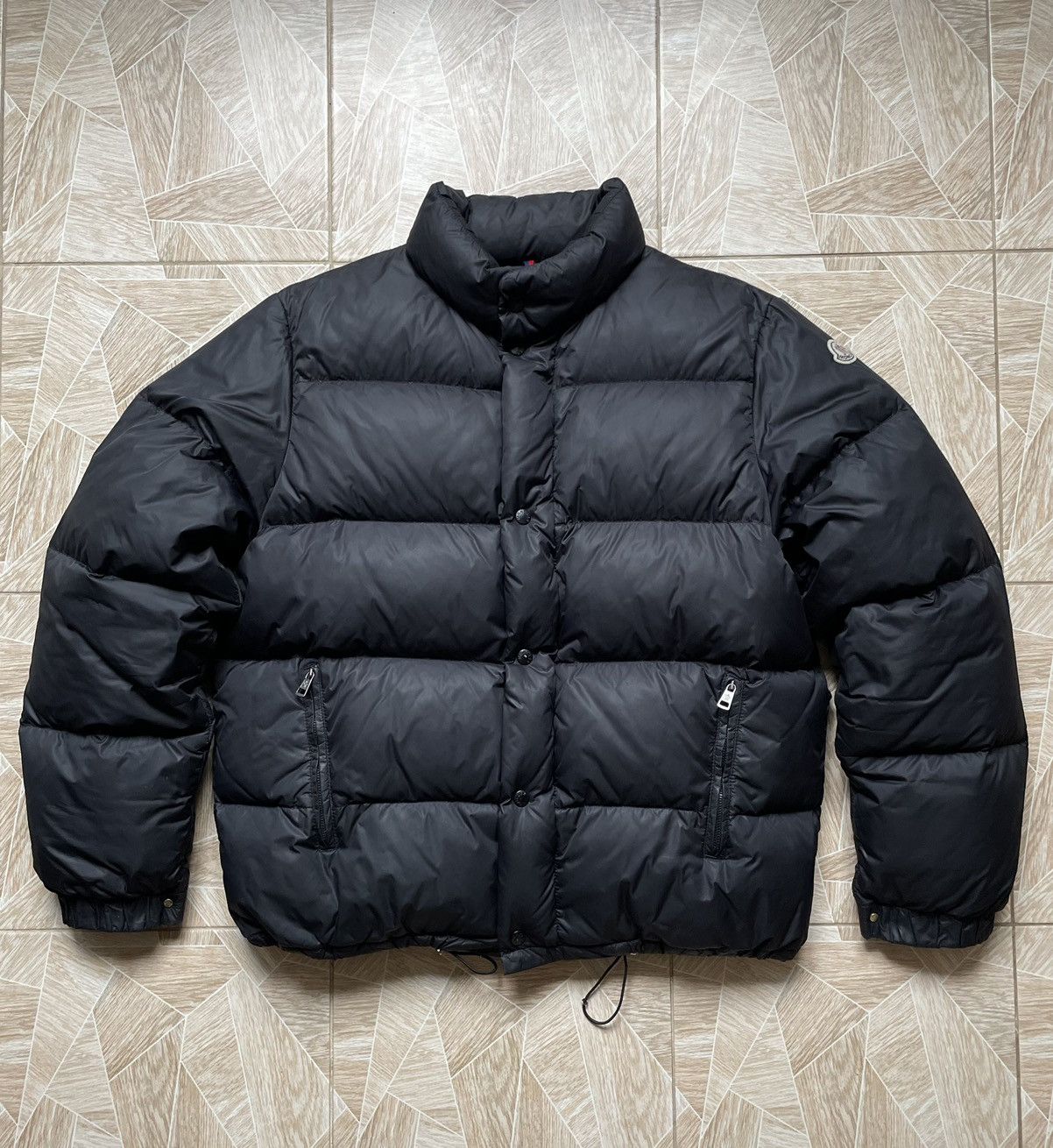 image of Italian Designers Vintage Italy Designer Moncler Logo Down Jacket Lampo Black, Men's (Size XL)