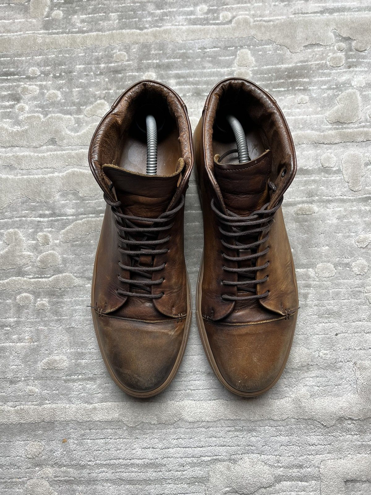 Oliver Sweeney Nova Shoes Sneakers Hi Top Leather Sale in Brown, Men's (Size 9) — image 2 of 6
