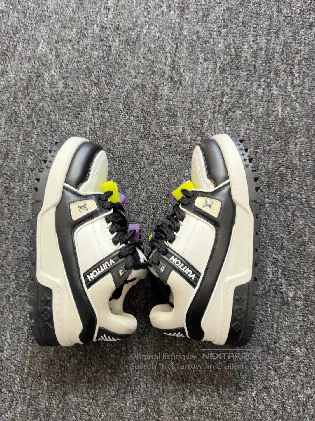 Louis Vuitton White Low-Top Sneakers with Colorful Accents Size 7.5. Size US 7.5 / EU 40-41 - 3 Thumbnail
