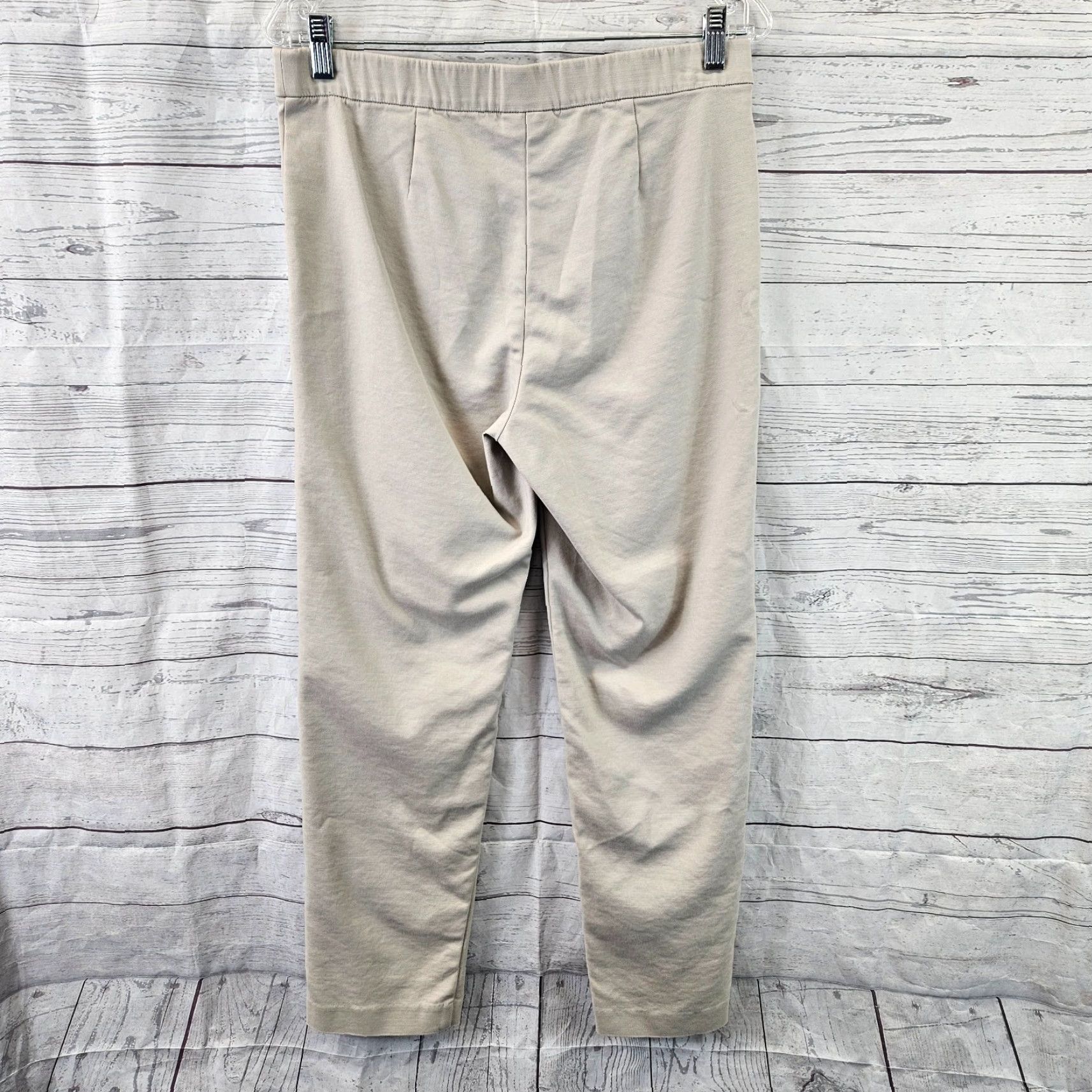 J. Jill J. Jill Womens Essential Slim Ankle Pant Sz 8 Beige Pull On Cotton Blend Mid Rise Pants - Women Mens? Size 30" / US 8 / IT 44 - 3 Thumbnail