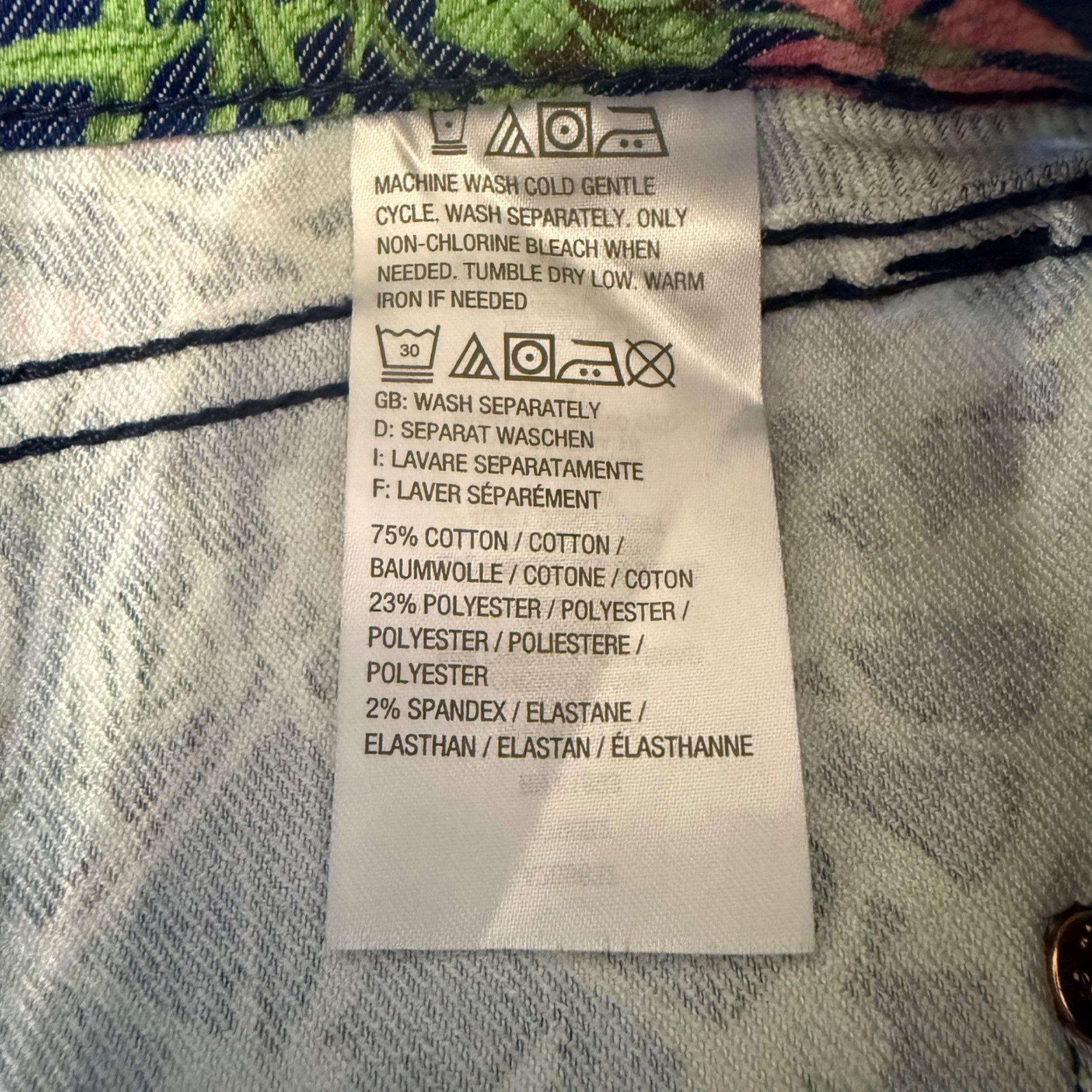 Other C. Wonder Womens Floral Print Jeans Size 16 High-Rise Stretc Size 38" / US 16 / IT 52 - 4 Thumbnail