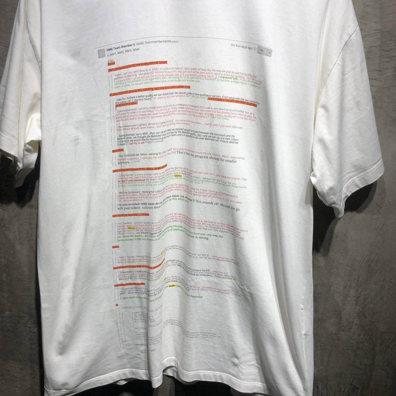 Maison Margiela Maison Margiela MM6 E-Mail Thread print tee Size US L / EU 52-54 / 3 - 2 Thumbnail