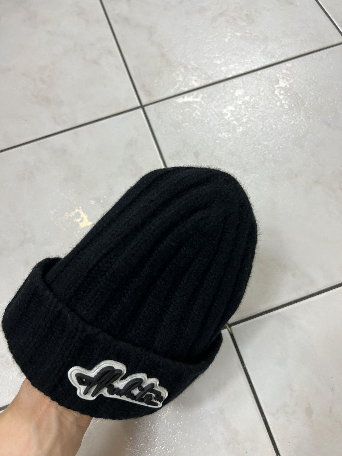 Off-White Off-white ribbed wool classic logo beanie Virgil Abloh hat Size ONE SIZE - 5 Thumbnail