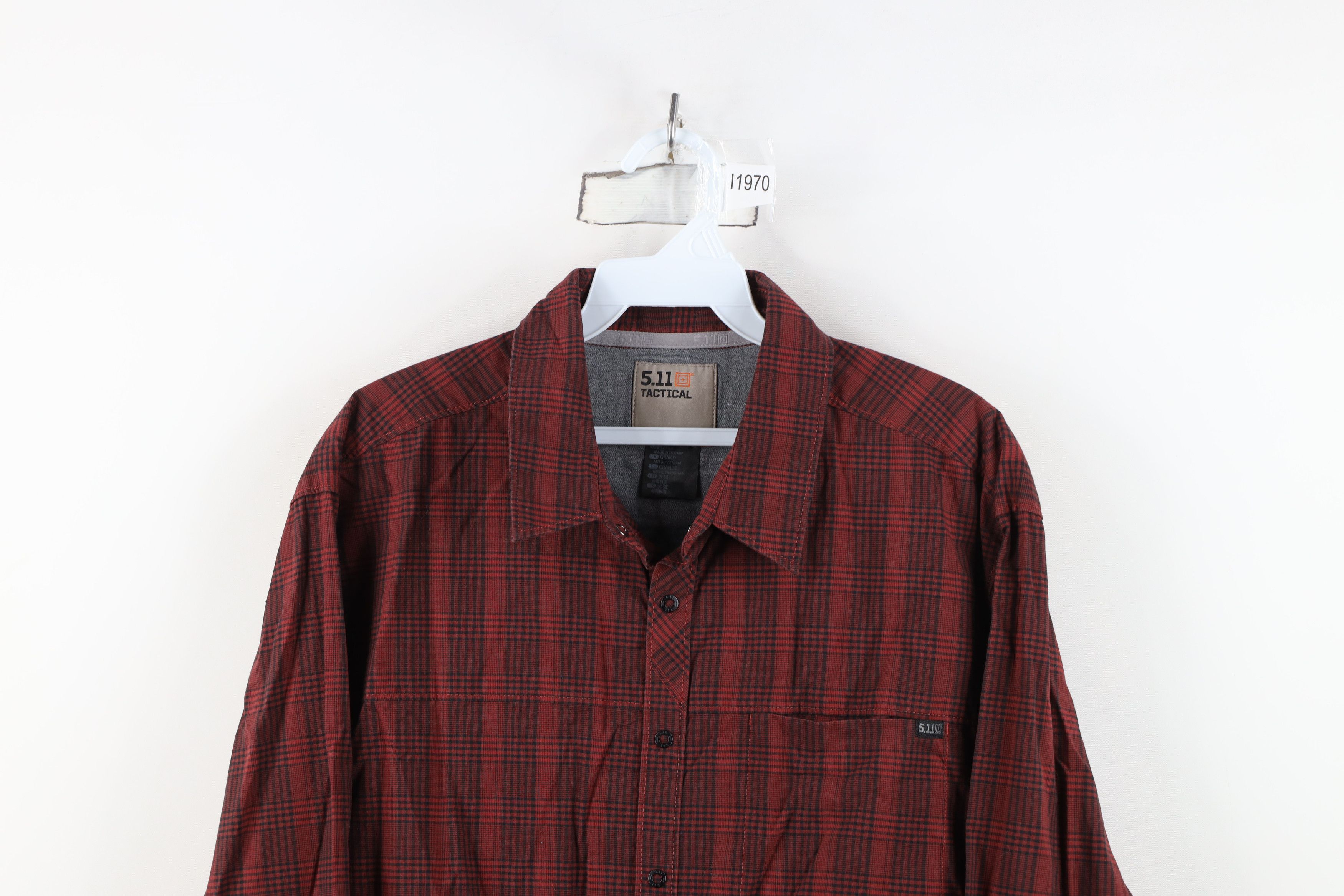 Vintage 5.11 Tactical Series Collared Uniform Button Shirt Plaid Size US L / EU 52-54 / 3 - 2 Thumbnail