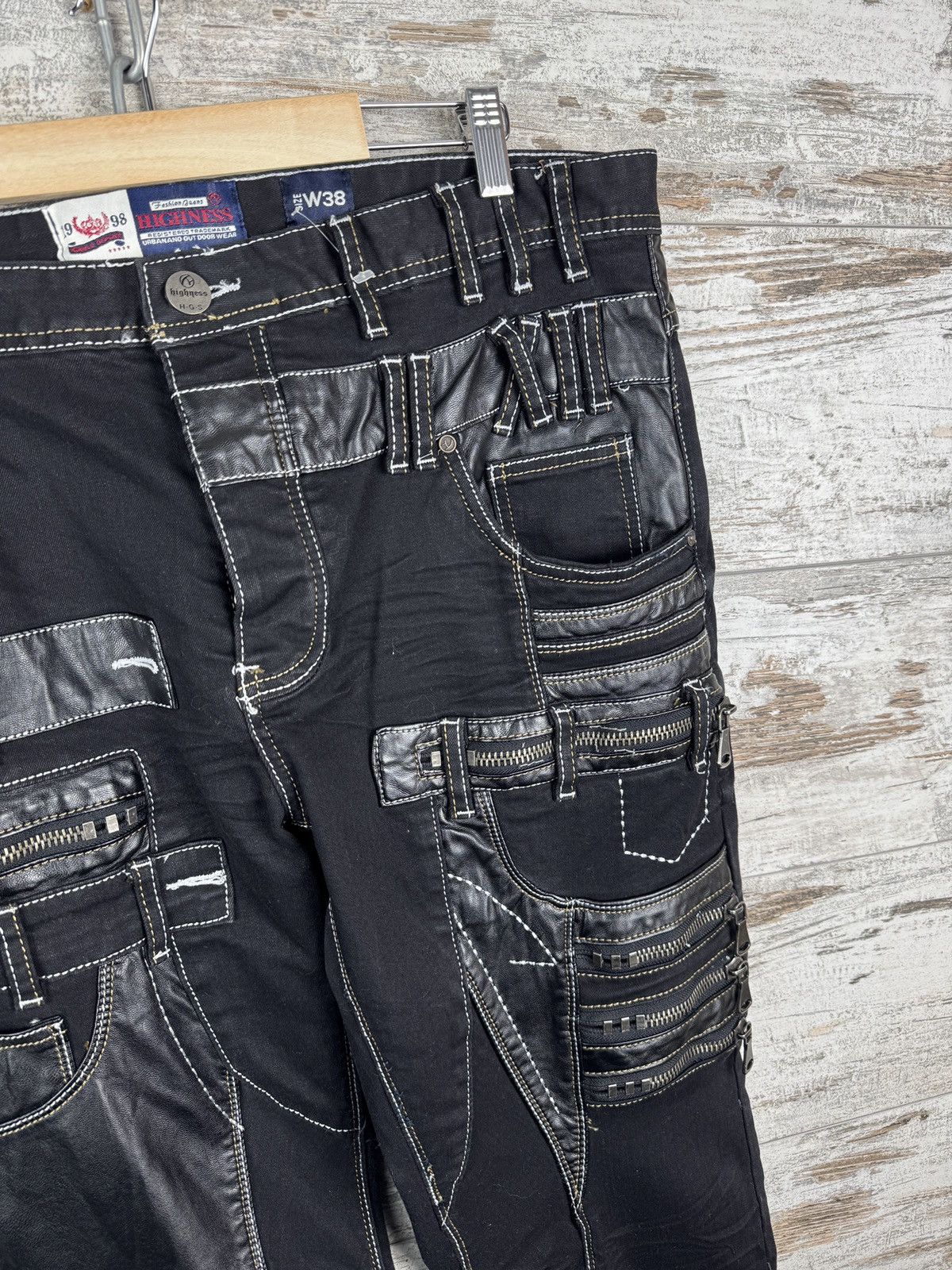 Vintage KOSMO LUPO Herren Jeans Hose Black Denim Japan Style size 38 Size US 38 / EU 54 - 5 Thumbnail