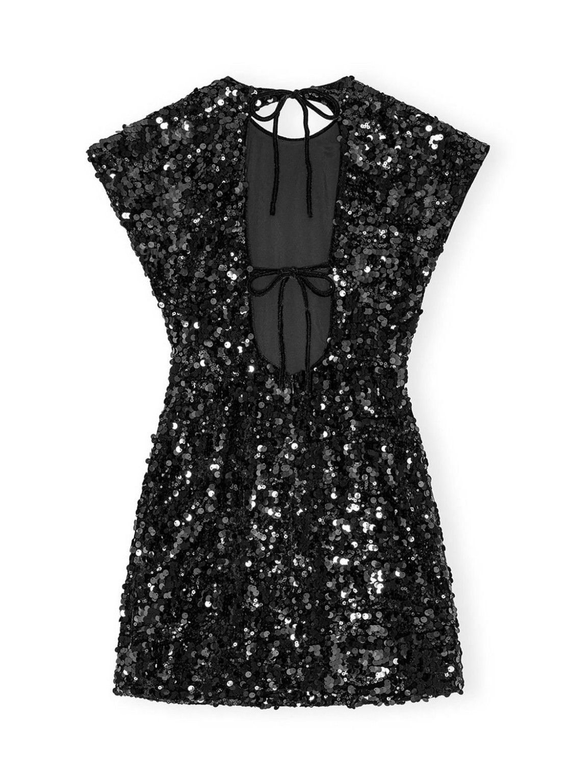 Ganni o1s22i1n0525 Velvet Sequins Mini Dress in Black Size XS / US 0-2 / IT 36-38 - 5 Thumbnail
