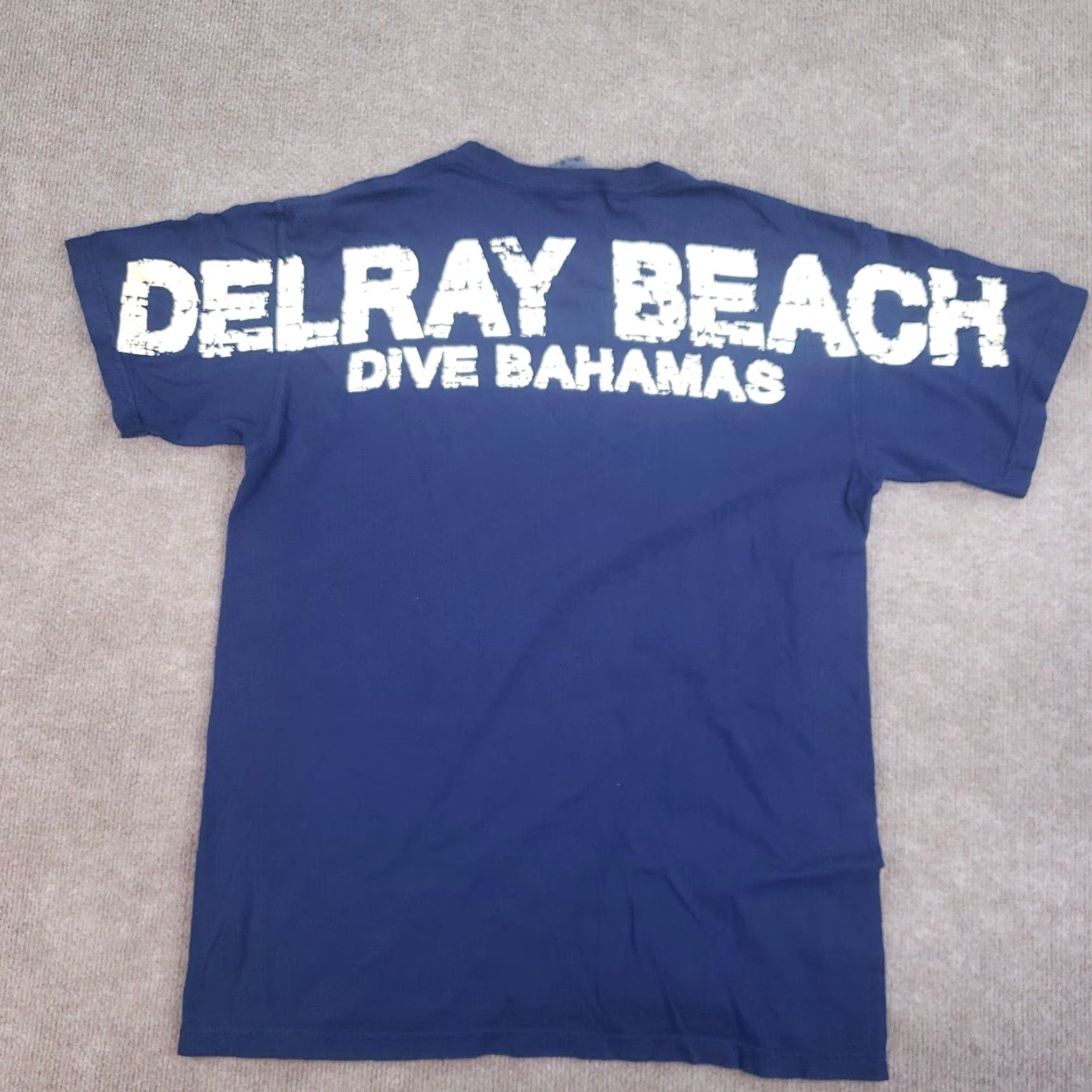 Comfort Colors Delray Beach Florida T-shirt Mens Medium Blue Dive Bahama Short Sleeve Crew Neck Size US M / EU 48-50 / 2 - 7 Thumbnail