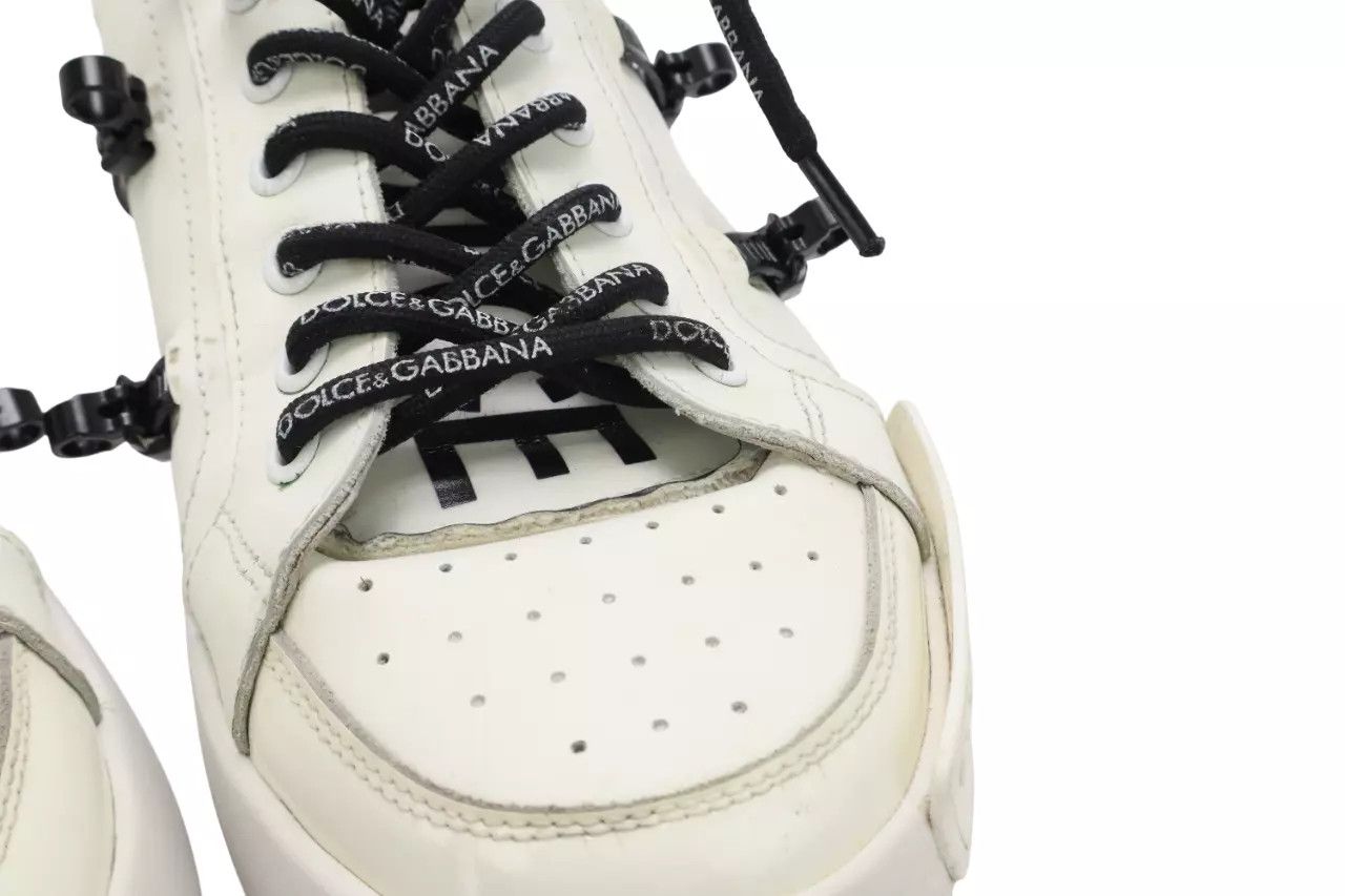 Dolce & Gabbana DOLCE & GABBANA Sneakers Men's EU 42 White Leather Low Top Size US 9 / EU 42 - 8 Thumbnail