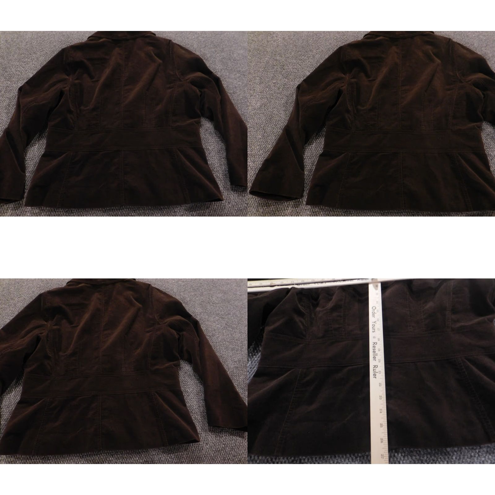 Jones New York Jones New York Womens Jacket 2XL Brown Blazer Casual Knit Cotton Embroidered Collared Long Sleeve Button Mid-Length Fall Spring Adults Women Size XXL / US 16-18 / IT 52-54 - 8 Thumbnail