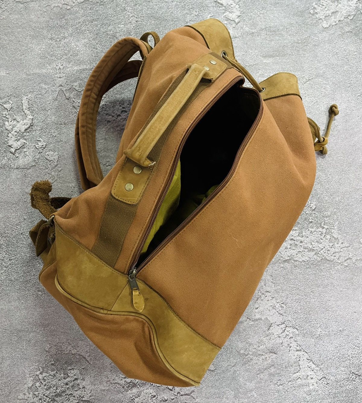 Marlboro MARLBORO Brown Cotton Denim Backpack Bag with Leather Insert Size ONE SIZE - 14 Thumbnail