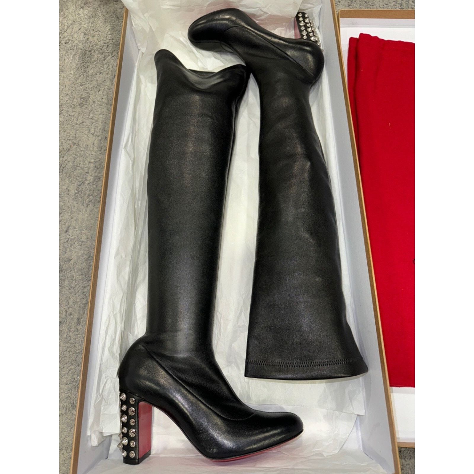 Christian Louboutin Christian Louboutin Study Stretch 85 Black Nappa Leather Size US 6 / IT 36 - 3 Thumbnail