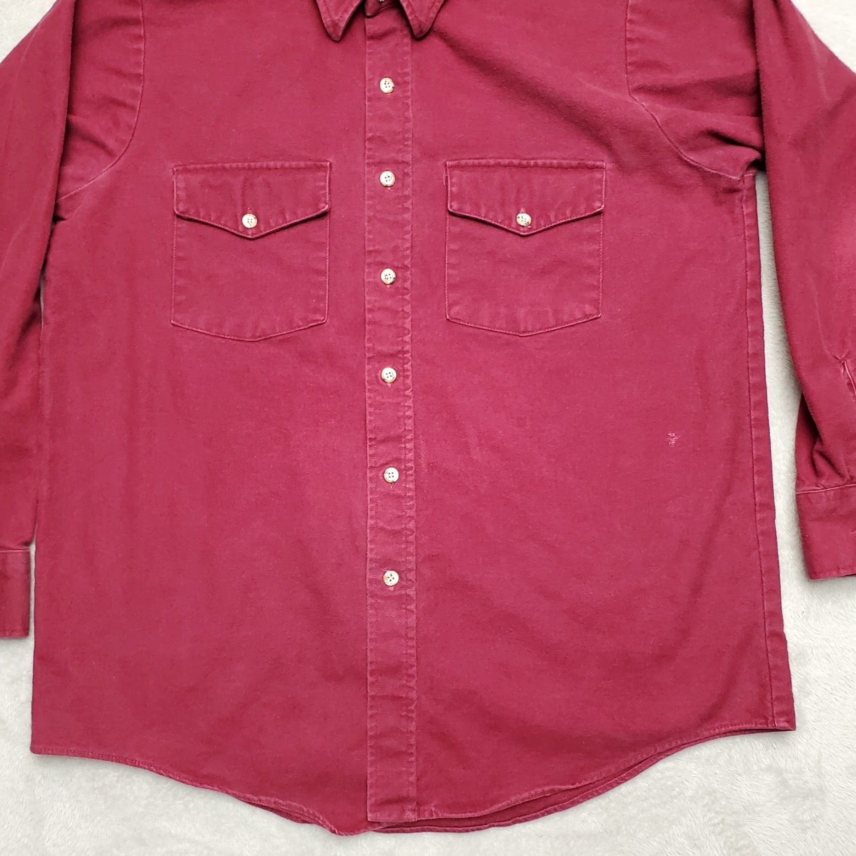 Vintage VINTAGE Winter Run Shirt Mens L Maroon Chamois Outdoor Flannel Cabin Casual Size US L / EU 52-54 / 3 - 3 Thumbnail