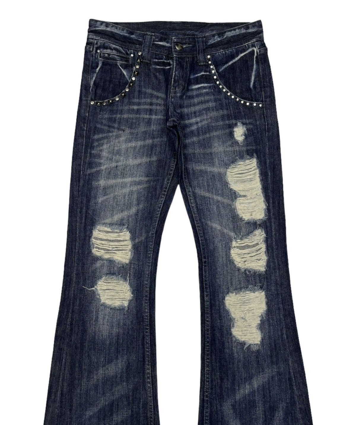 Murder License MURDER LICENSE STUDDED DISTRESS FLARED JEANS Size US 32 / EU 48 - 5 Thumbnail