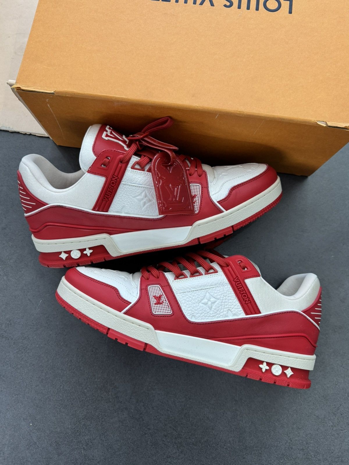 Louis Vuitton Louis Vuitton product red trainers Size US 11 / EU 44 - 1 Thumbnail
