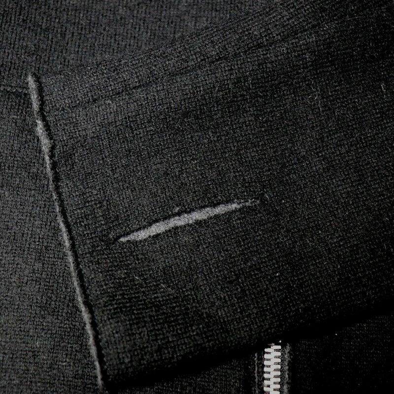 Chrome Hearts Collarless Cashmere Zipper Knit