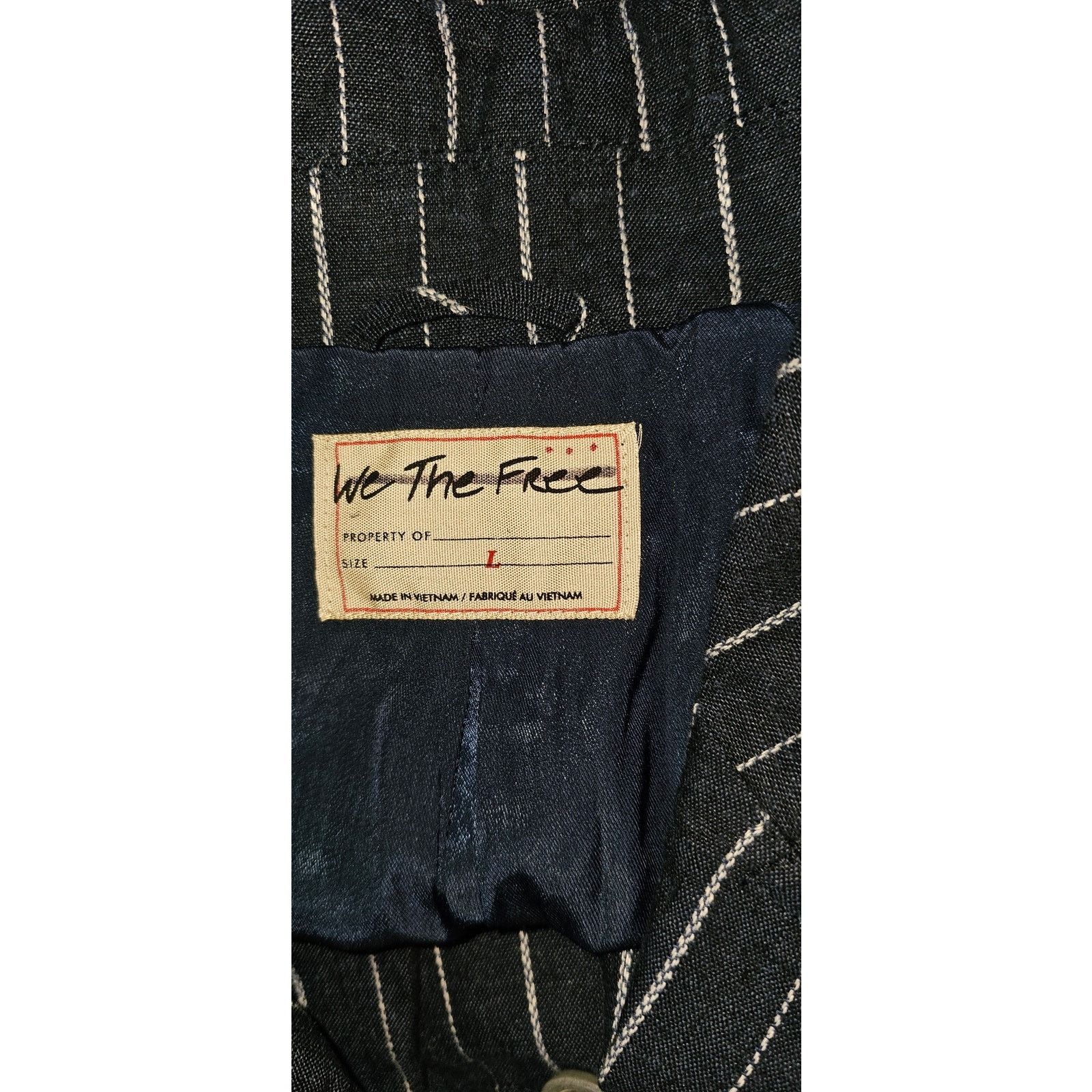 Free People New Free People Melia Mac Coat WTF $228 LARGE Blue Striped Size L / US 10 / IT 46 - 9 Thumbnail