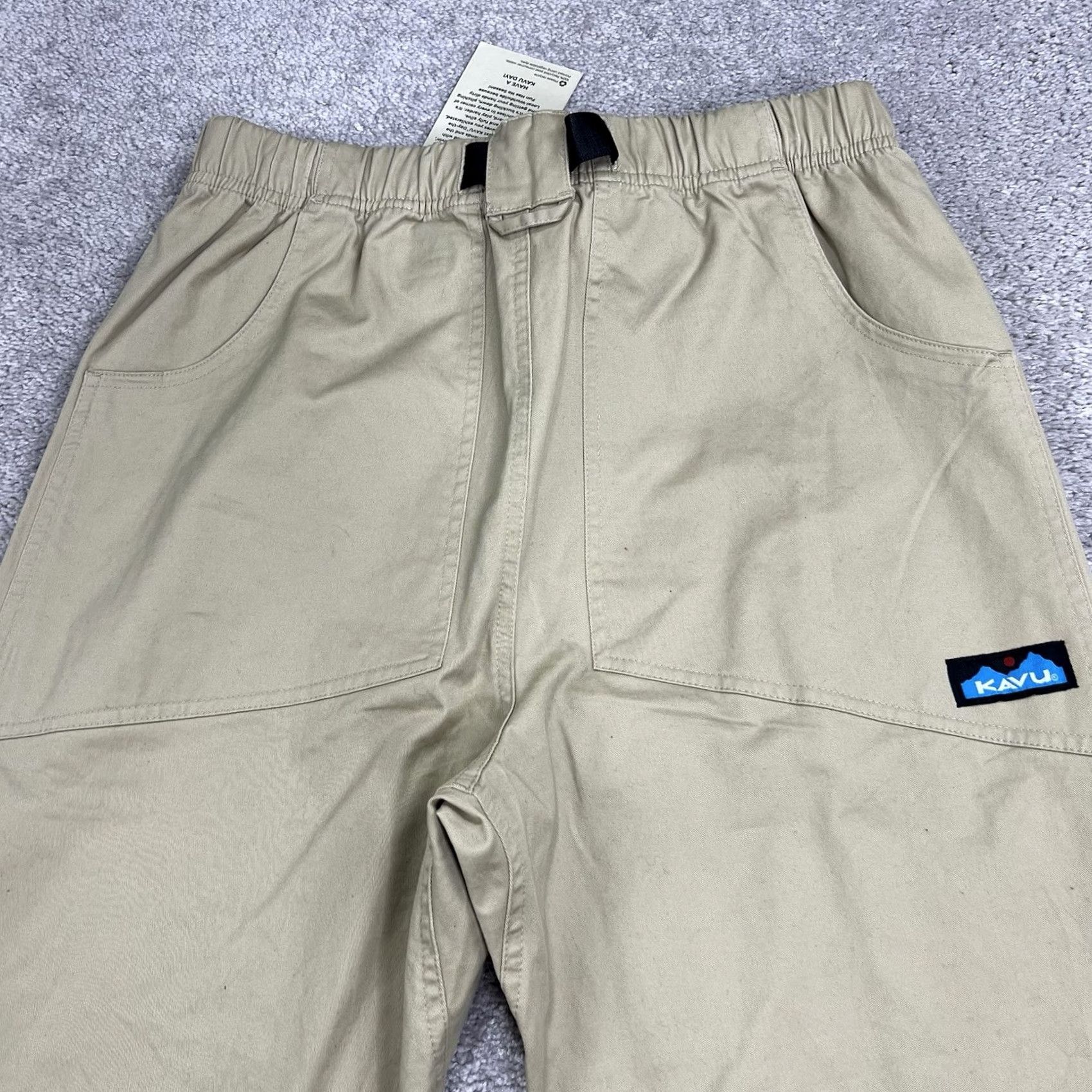 KAVU KAVU Pants Mens Large 29x29 Hiking Belted Gibson Khaki Beige Canvas Classic Outdoor NWT Size US 33 - 7 Thumbnail
