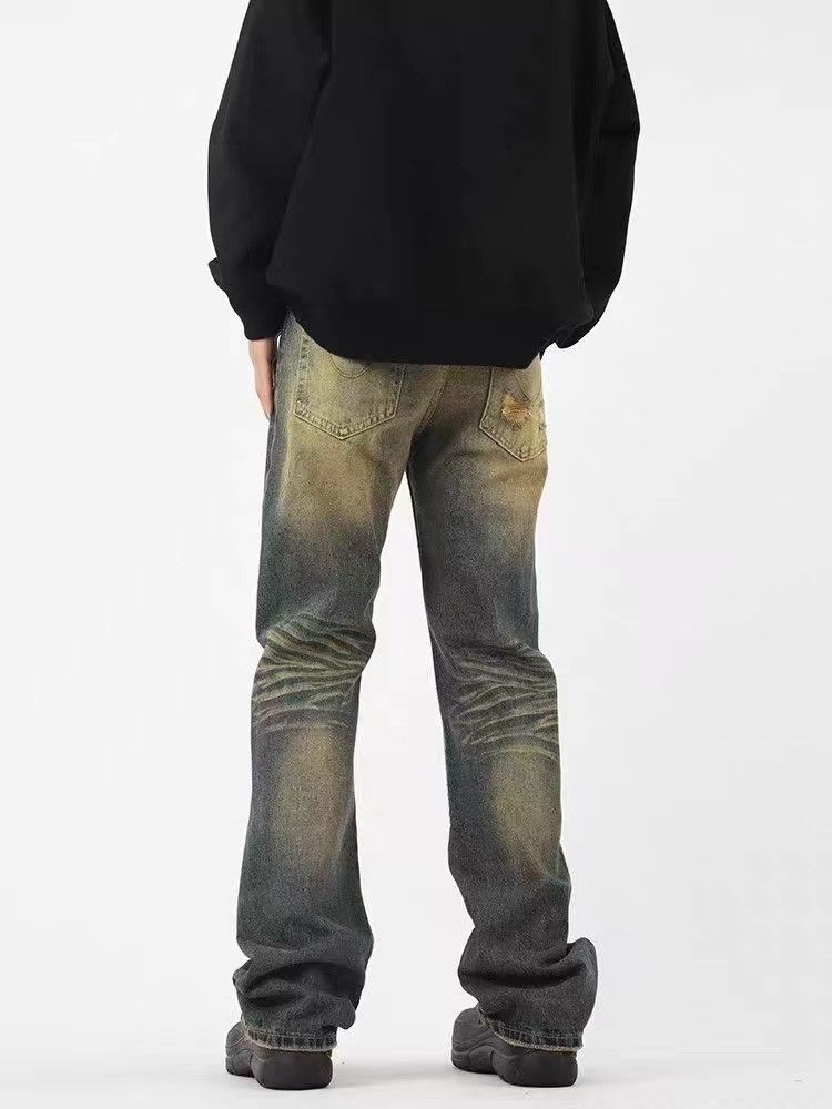 Japanese Brand × Jean Vintage distressed washed micro-flare jeans Size US 34 / EU 50 - 5 Thumbnail