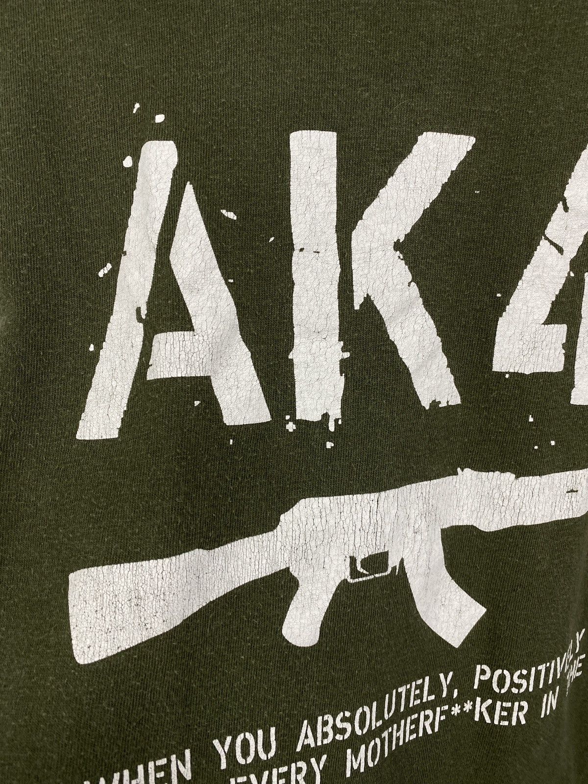 Fruit Of The Loom Vintage 90s AK-47 Weapons Terror Kalashnikov Y2K T-shirt Size US M / EU 48-50 / 2 - 6 Thumbnail