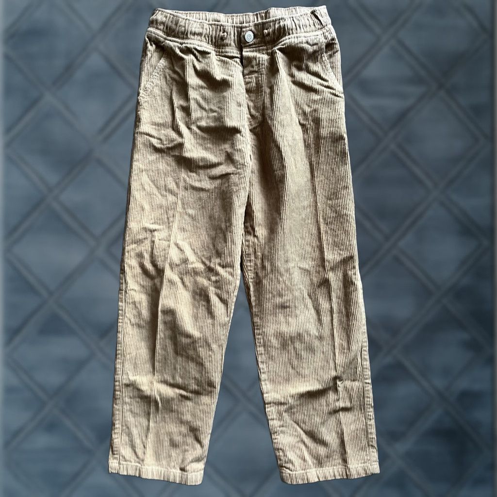 H&M H&M Jeans Woman Loose Fit 14 Khaki Corduroy Drawstring Wide-Leg 14 Brown Womens Jeans Corduroy Drawstring H&M Couple Ample 14 Size 36" / US 14 / IT 50 - 1 Thumbnail