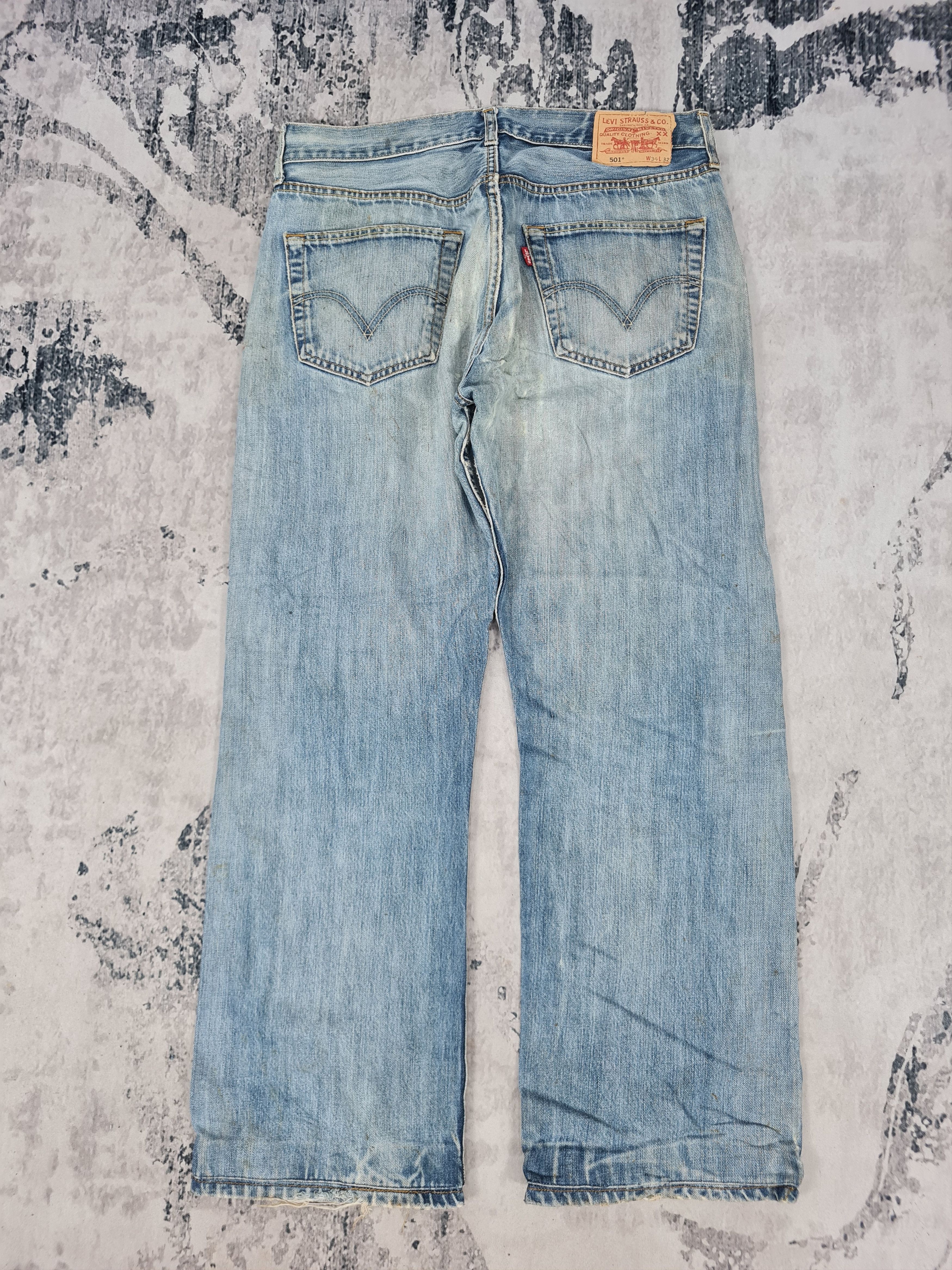 Levi's Vtg LEVIS 501 Distressed Faded Worn Jeans L0380 Size 34X29 Size US 34 / EU 50 - 2 Thumbnail
