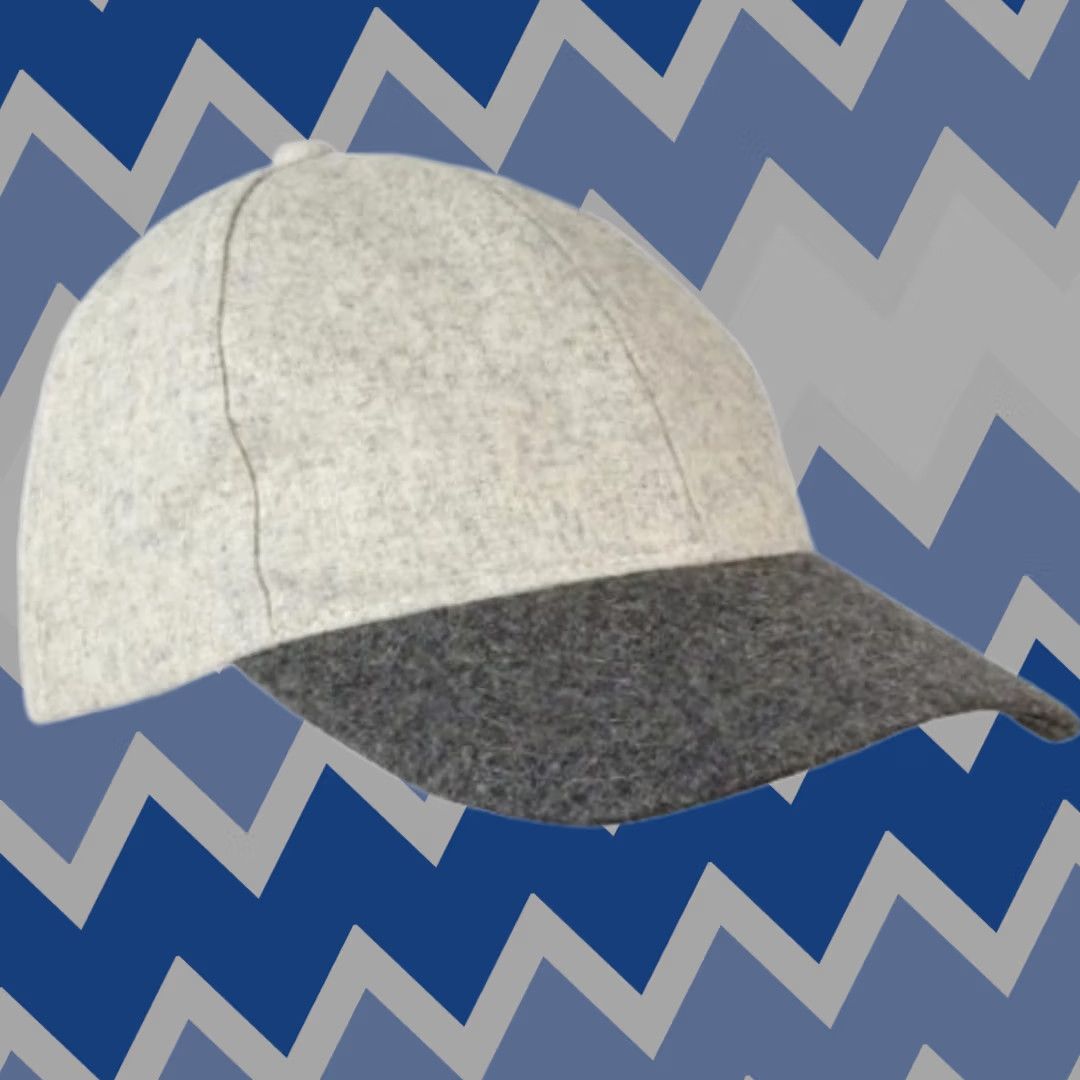 Vintage VINTAGE August Accessories Women's Two Tone Fancy Baseball Cap Gray One Size #6751 Size ONE SIZE - 1 Thumbnail