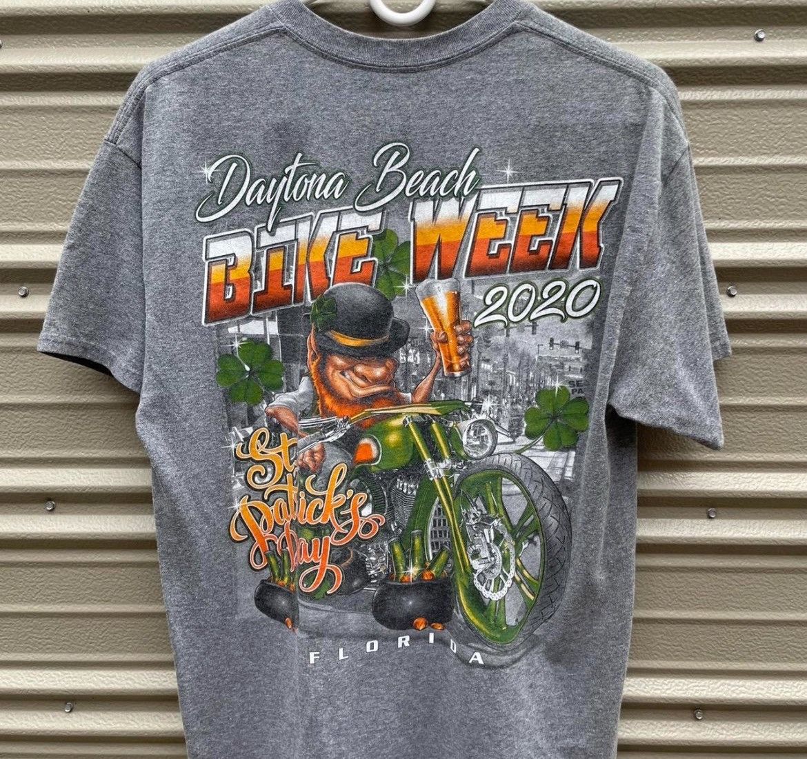 Gildan Daytona Beach Bike Week 2020 St. Patrick’s Day Leprechaun Size US L / EU 52-54 / 3 - 6 Thumbnail