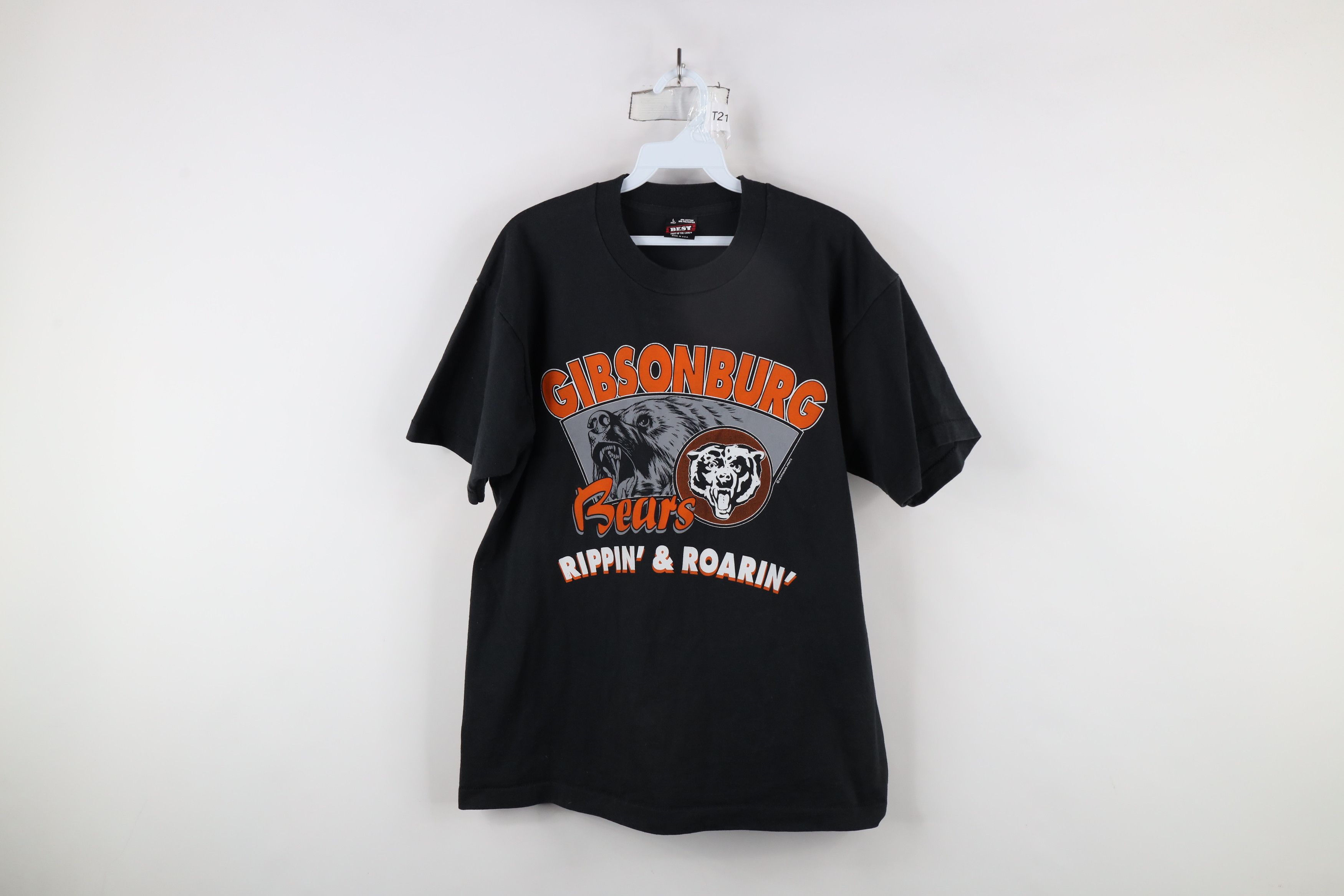 Vintage Vintage 90s Gibsonburg Bears Short Sleeve T-Shirt Black USA Size US L / EU 52-54 / 3 - 1 Thumbnail