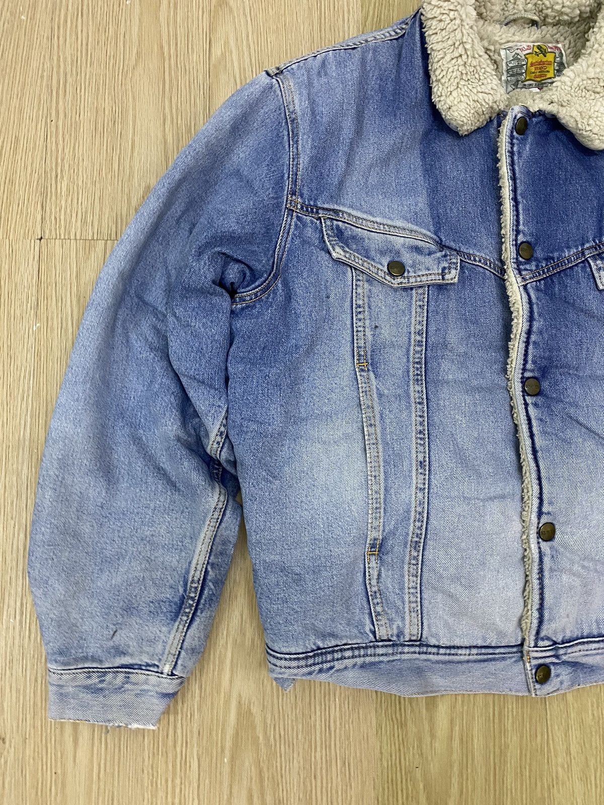 Edwin × Vintage Vintage Edwin Fleece Sherpa denim jacket Size US L / EU 52-54 / 3 - 4 Thumbnail