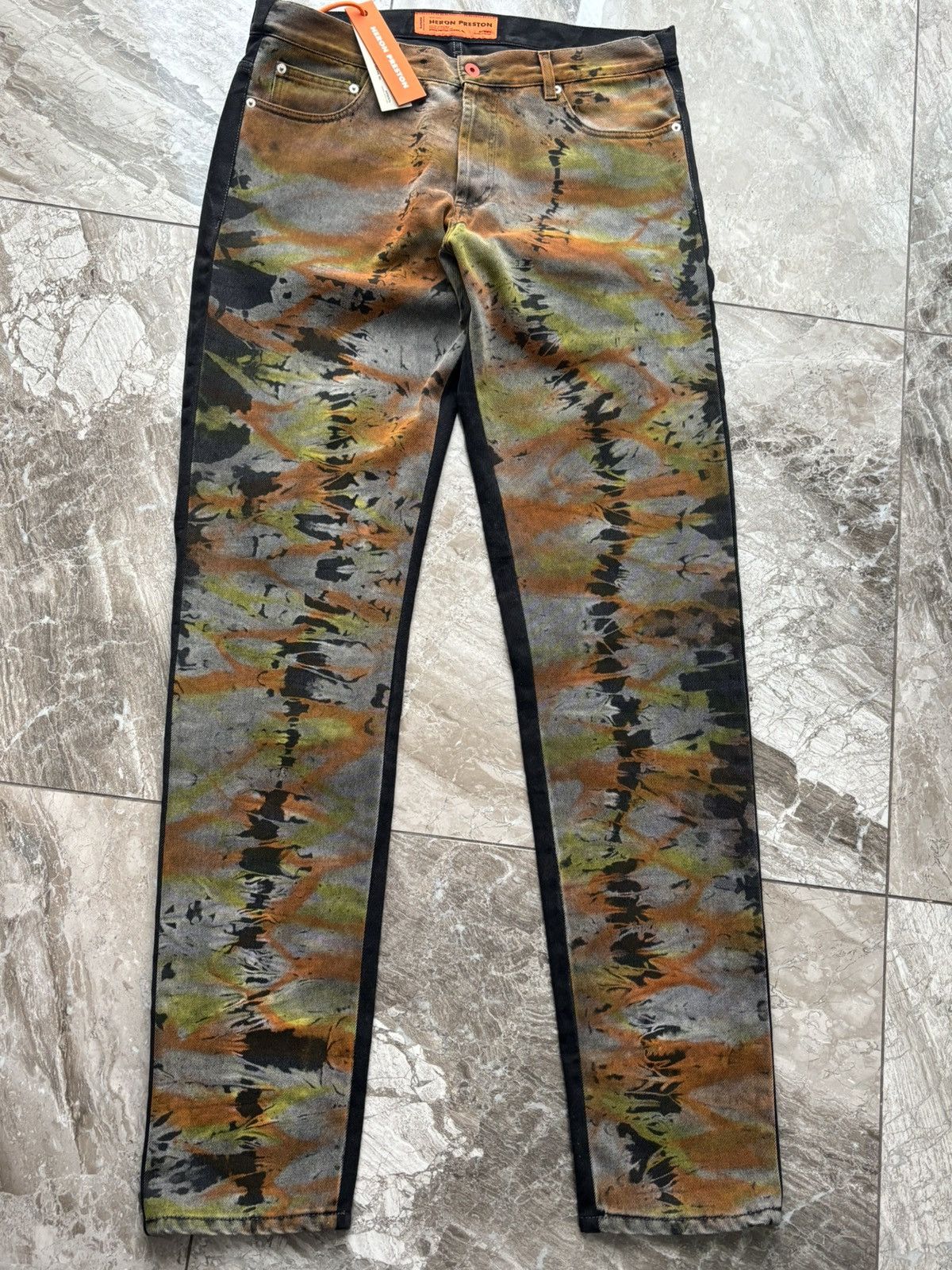 Heron Preston Heron Preston Tye-Dyed Black Jeans Size US 36 / EU 52 - 1 Thumbnail