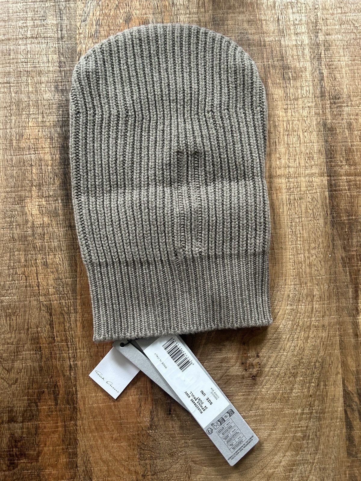 Rick Owens Rick owens balaclava wool face mask hat accessory designer Size ONE SIZE - 2 Thumbnail