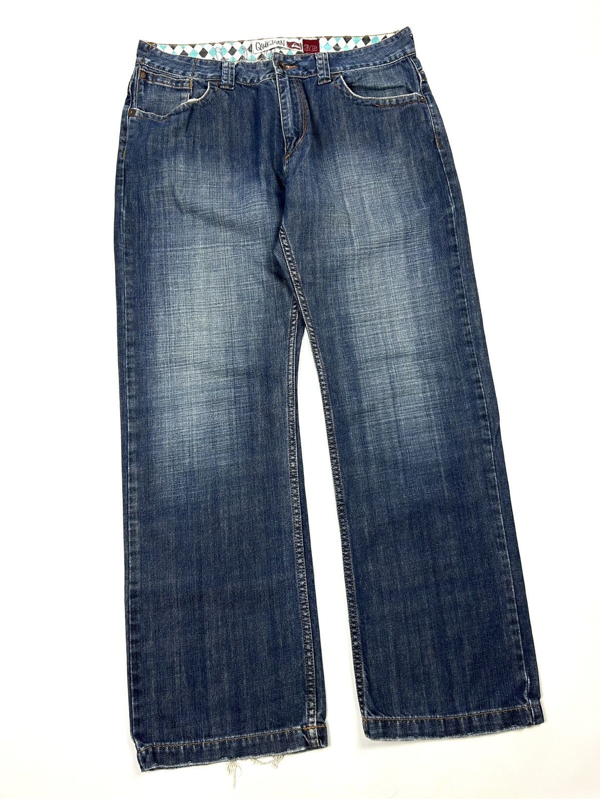 Quiksilver Vintage 90’s Quiksilver Blue Jeans Embroidered Big Logo Y2K Size US 36 / EU 52 - 5 Thumbnail