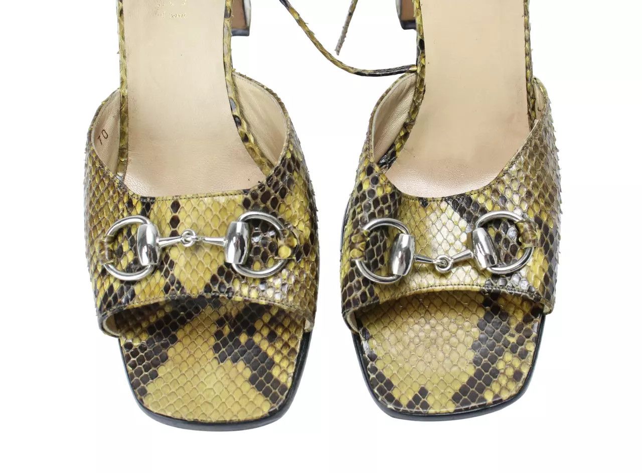 Gucci GUCCI SS 1996 Women's EU 41 Python Horse-Bit Block Heels Size US 11 / IT 41 - 5 Thumbnail