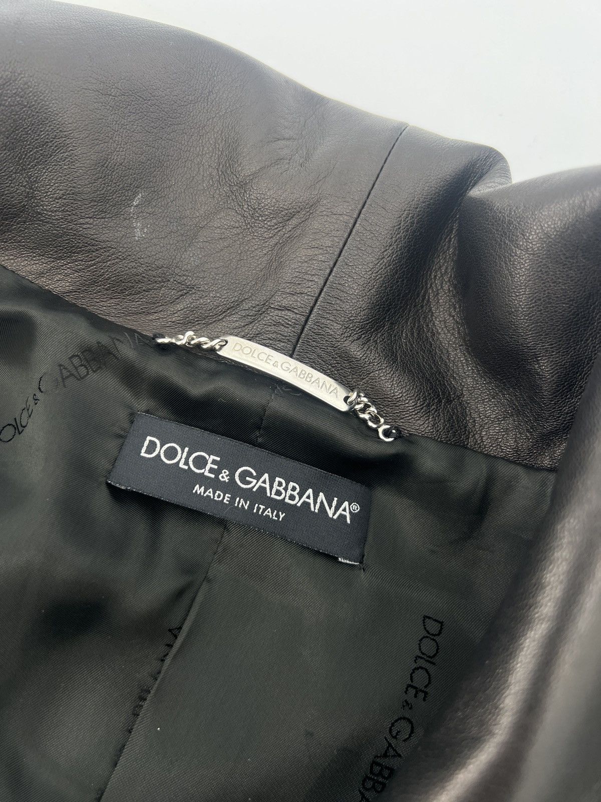 Dolce & Gabbana 2003 snap leather jacket Size M / US 6-8 / IT 42-44 - 10 Thumbnail