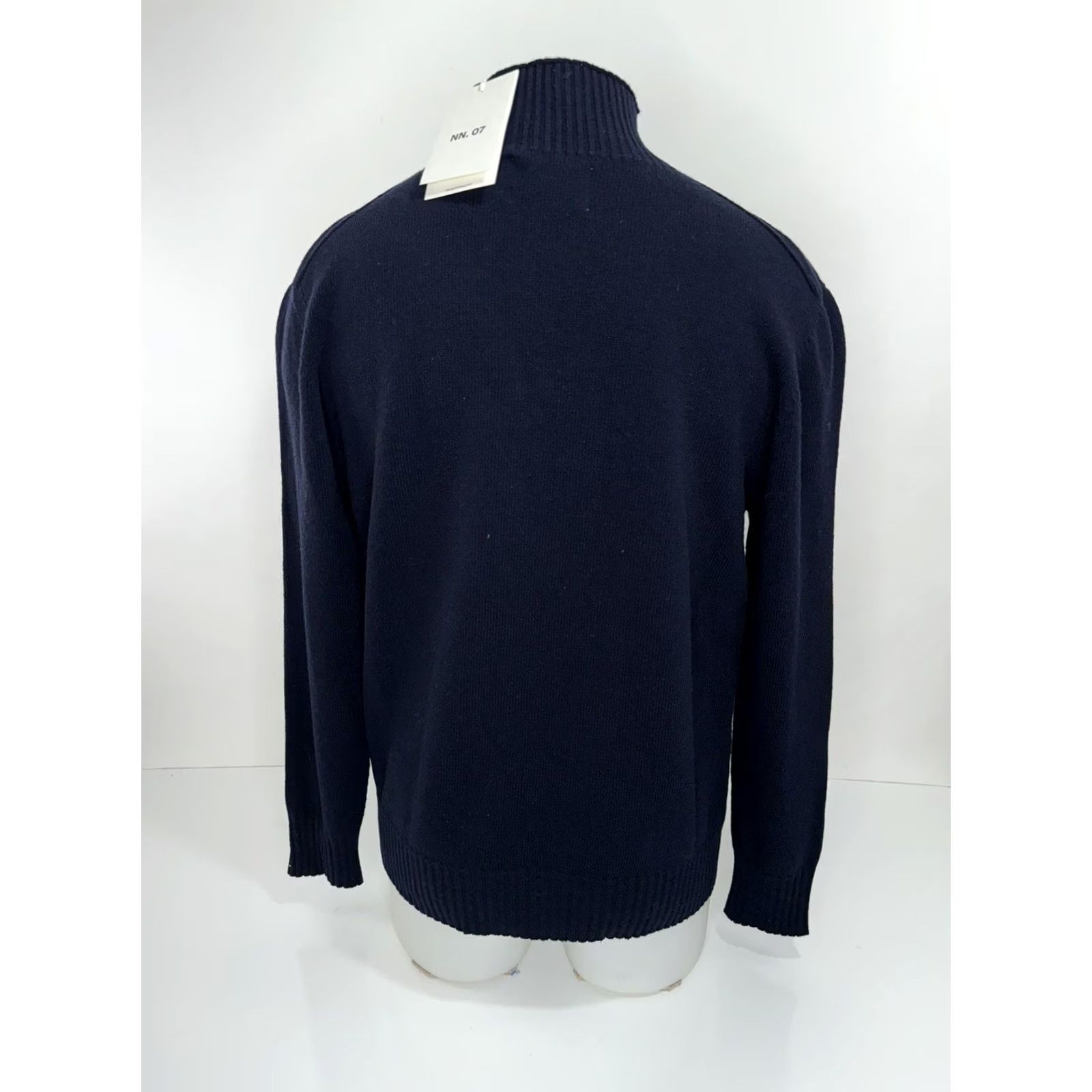 Vintage NO NATIONALITY NN. 07 - NEW w TAGS - WOOL BLEND Turtleneck Mens M Sweater Blue Wool Pullover M Mens 90s J13 Size US M / EU 48-50 / 2 - 3 Thumbnail