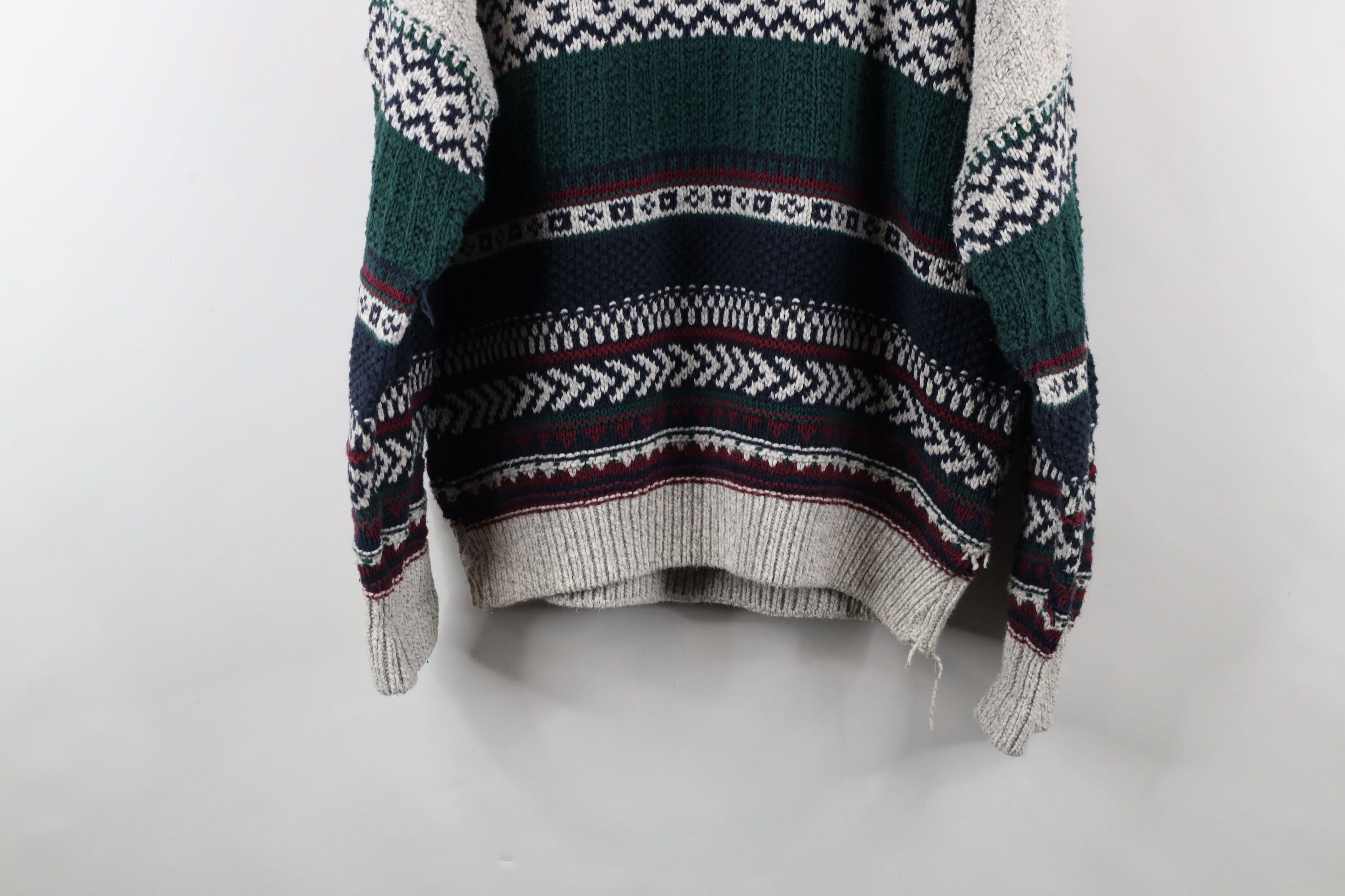 Vintage Vintage 90s Streetwear Heavy Fair Isle Knit Sweater USA Size US L / EU 52-54 / 3 - 12 Thumbnail
