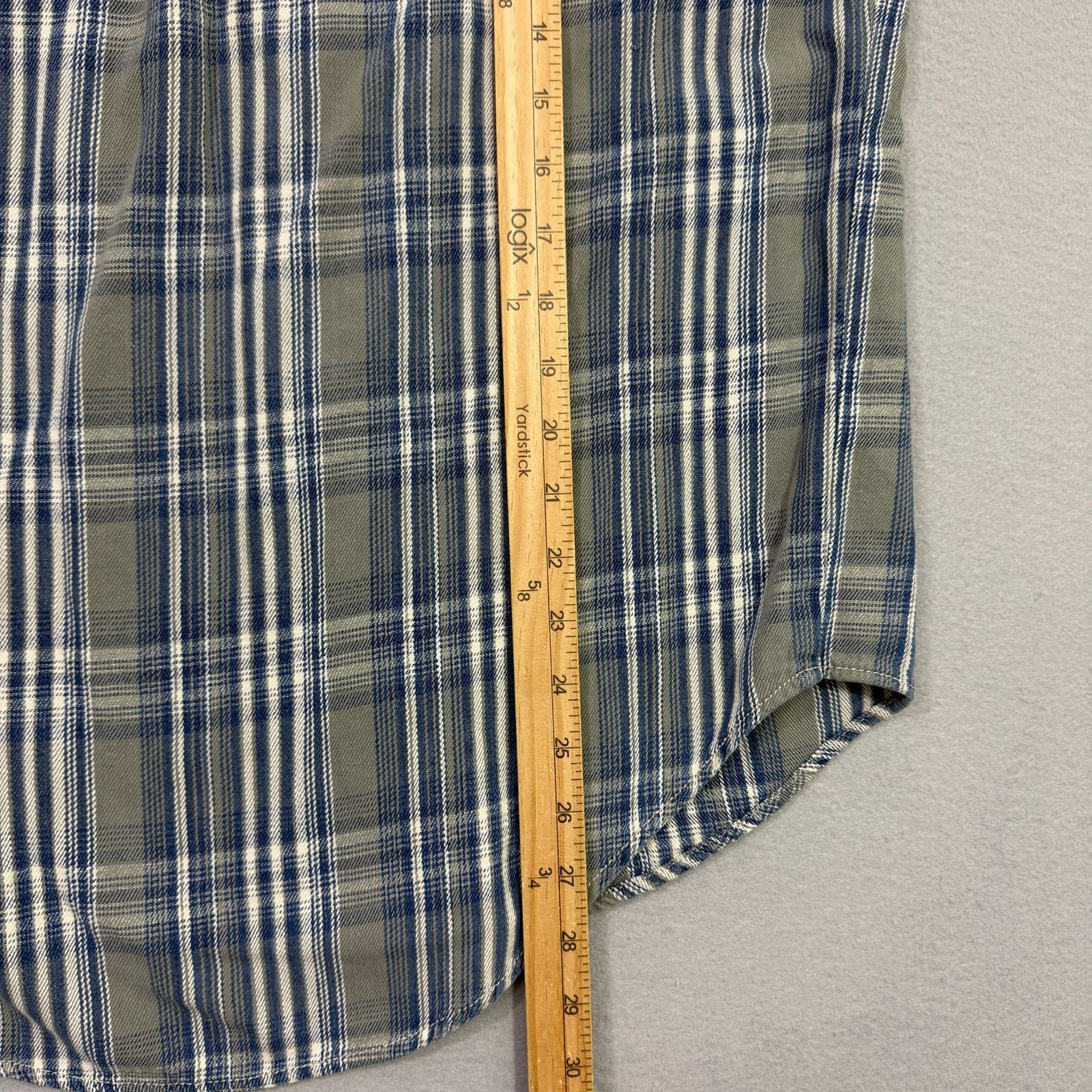 Levi's Vintage Levis Denim Shirt Men's Small Blue Green Plaid 90s Size US S / EU 44-46 / 1 - 8 Thumbnail