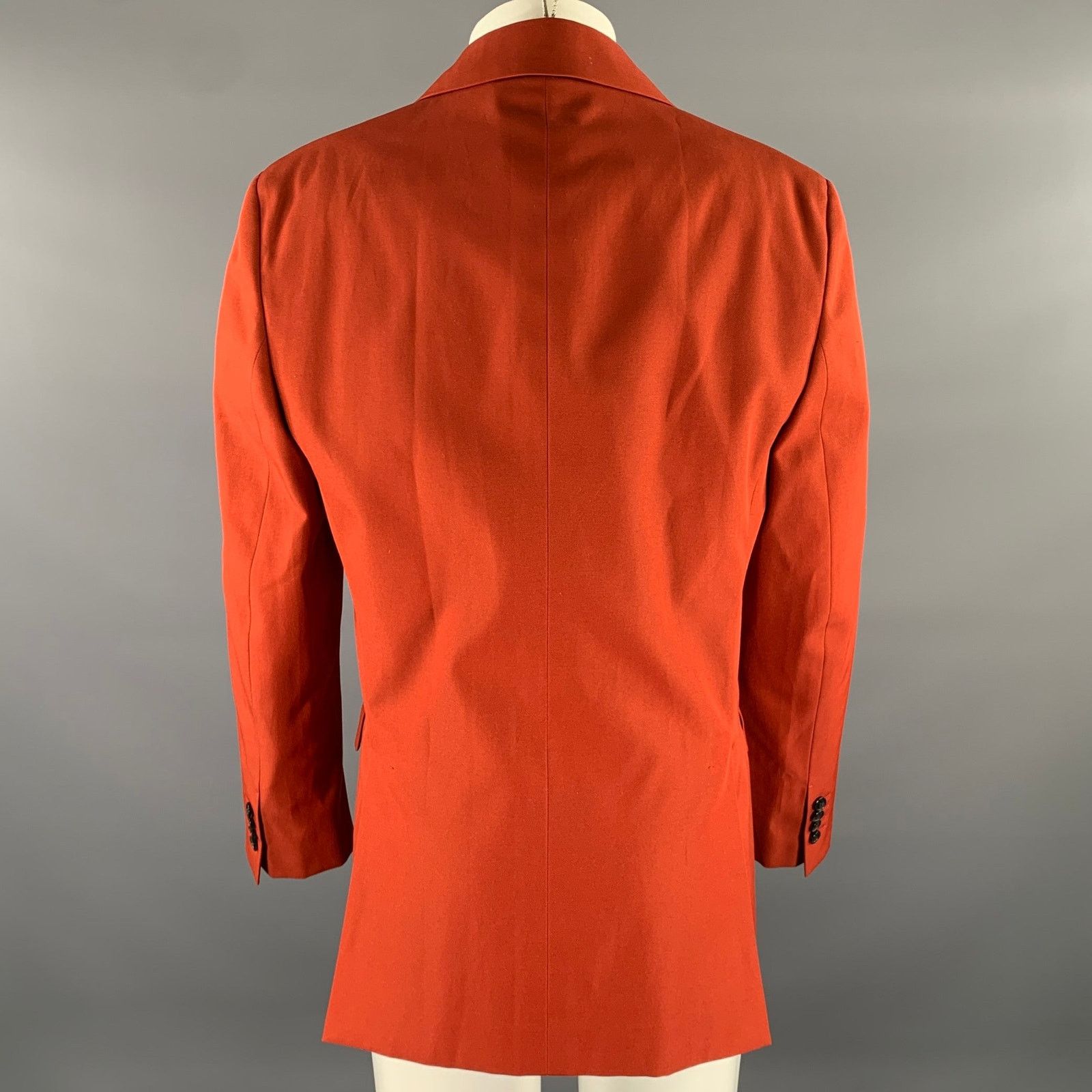 Acne Studios ACNE STUDIOS 38 Red Brick Polyester Notch Lapel Sport Coat Size 38R - 4 Thumbnail