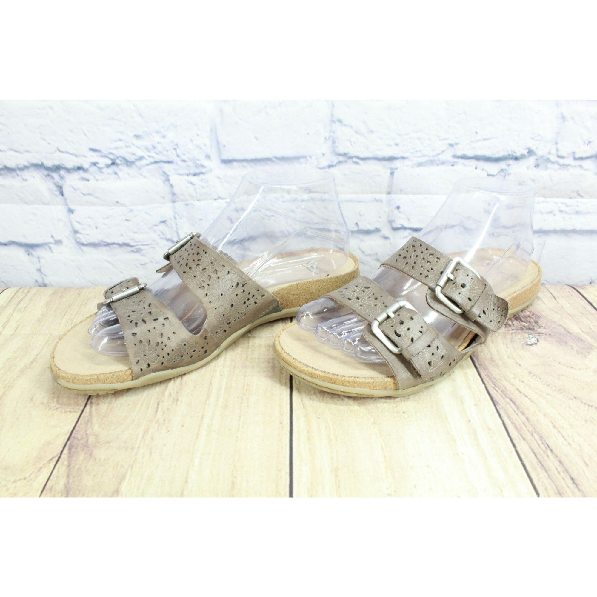 Leather × Other Earth Sand Antigua Leather Perforated Buckled Sandals 8.5 M Size US 8.5 / IT 38.5 - 2 Thumbnail